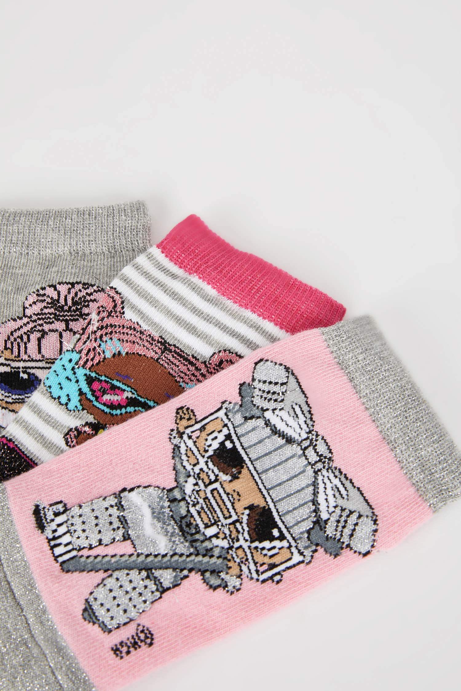 Girl L.O.L. Surprise 3 Pack Cotton Booties Socks