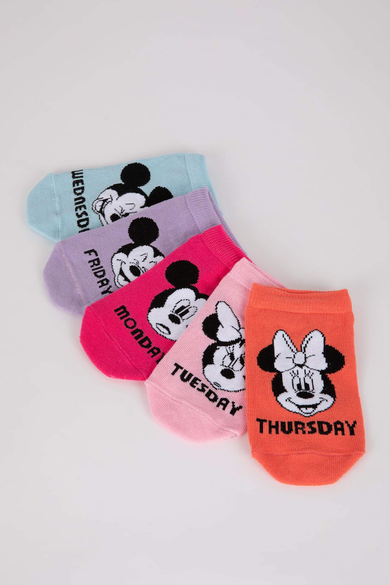Chaussettes Courtes Coton 5 Mickey & Minnie (Standard Characters) Fille