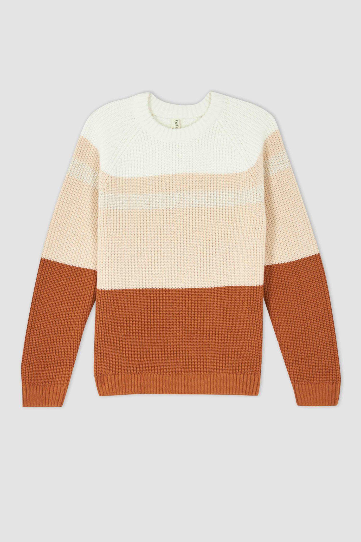 Пуловер стандартного кроя с круглым вырезом из трикотажа для девочек