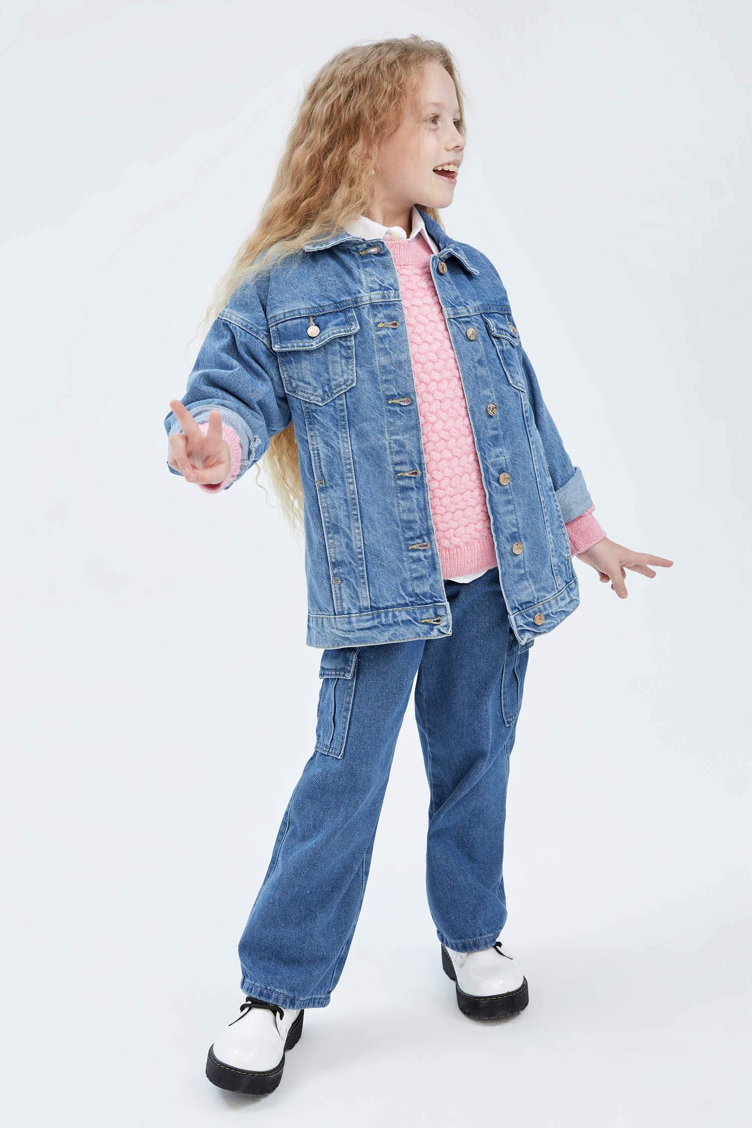 Girl Oversize Fit Jean Jacket