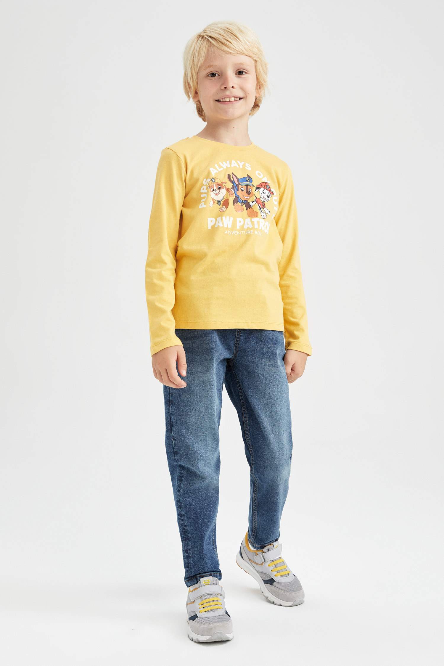 Erkek Çocuk PAW Patrol Bisiklet Yaka Uzun Kollu Tişört