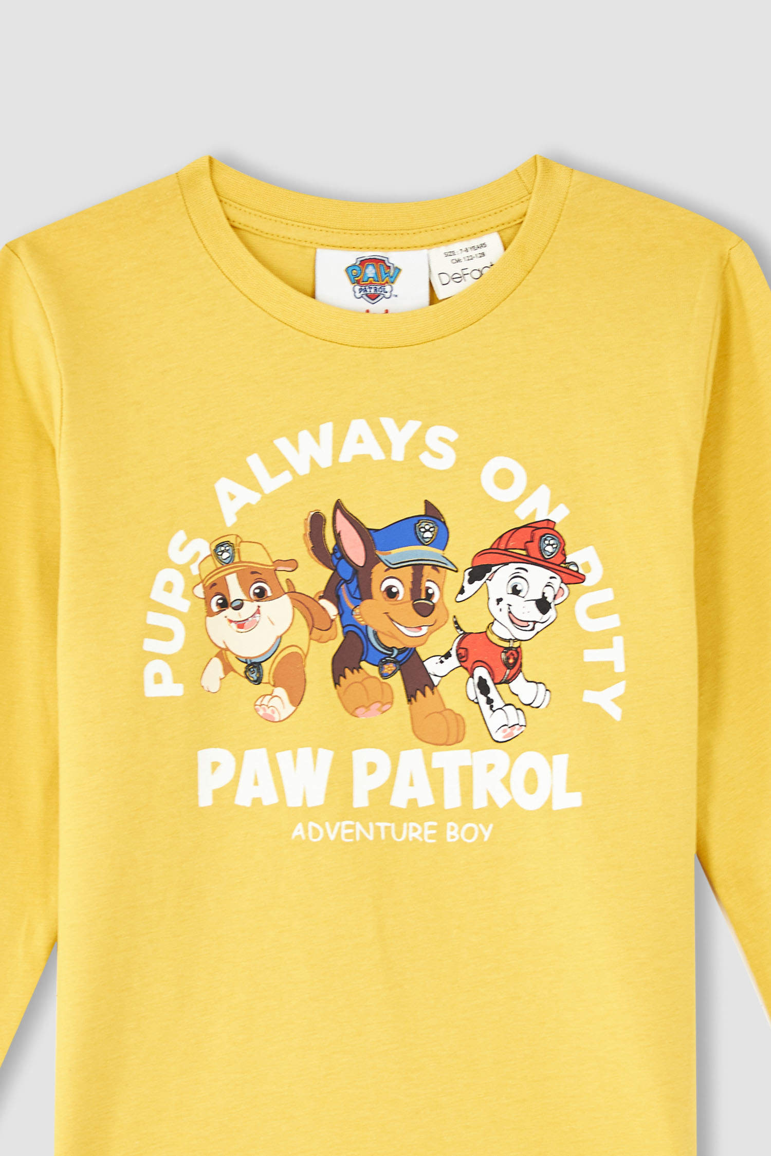 Yellow BOYS & TEENS Regular Fit PAW Patrol Licensed Long Sleeve T-Shirt  2562367 | DeFacto