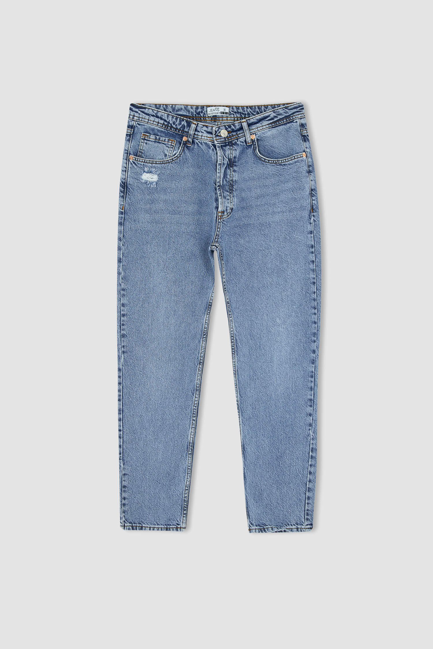 Defacto 90's Slim Fit Normal Bel Jean Pantolon. 6