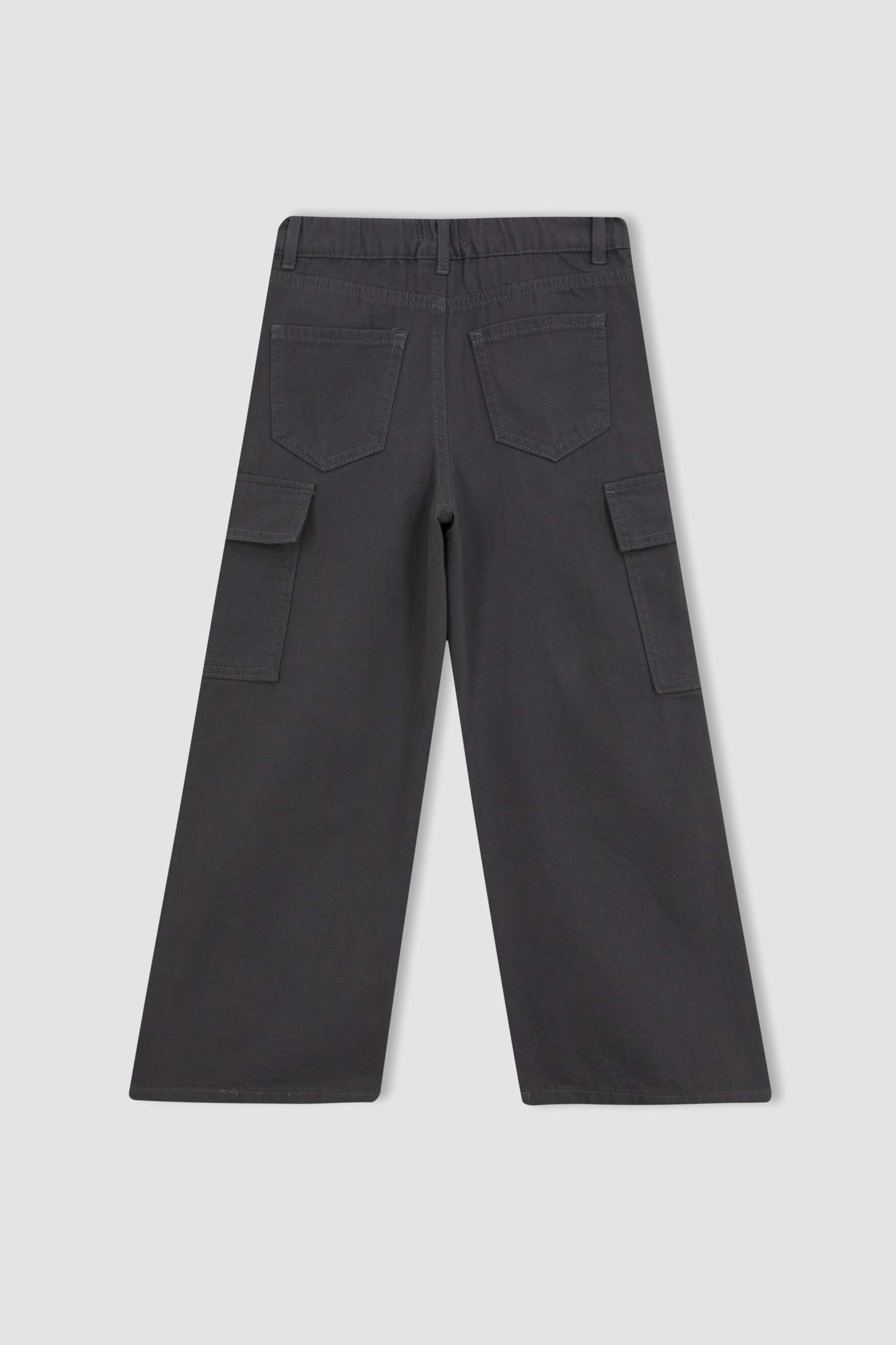 Girl Wide Leg Cotton Cargo Pants