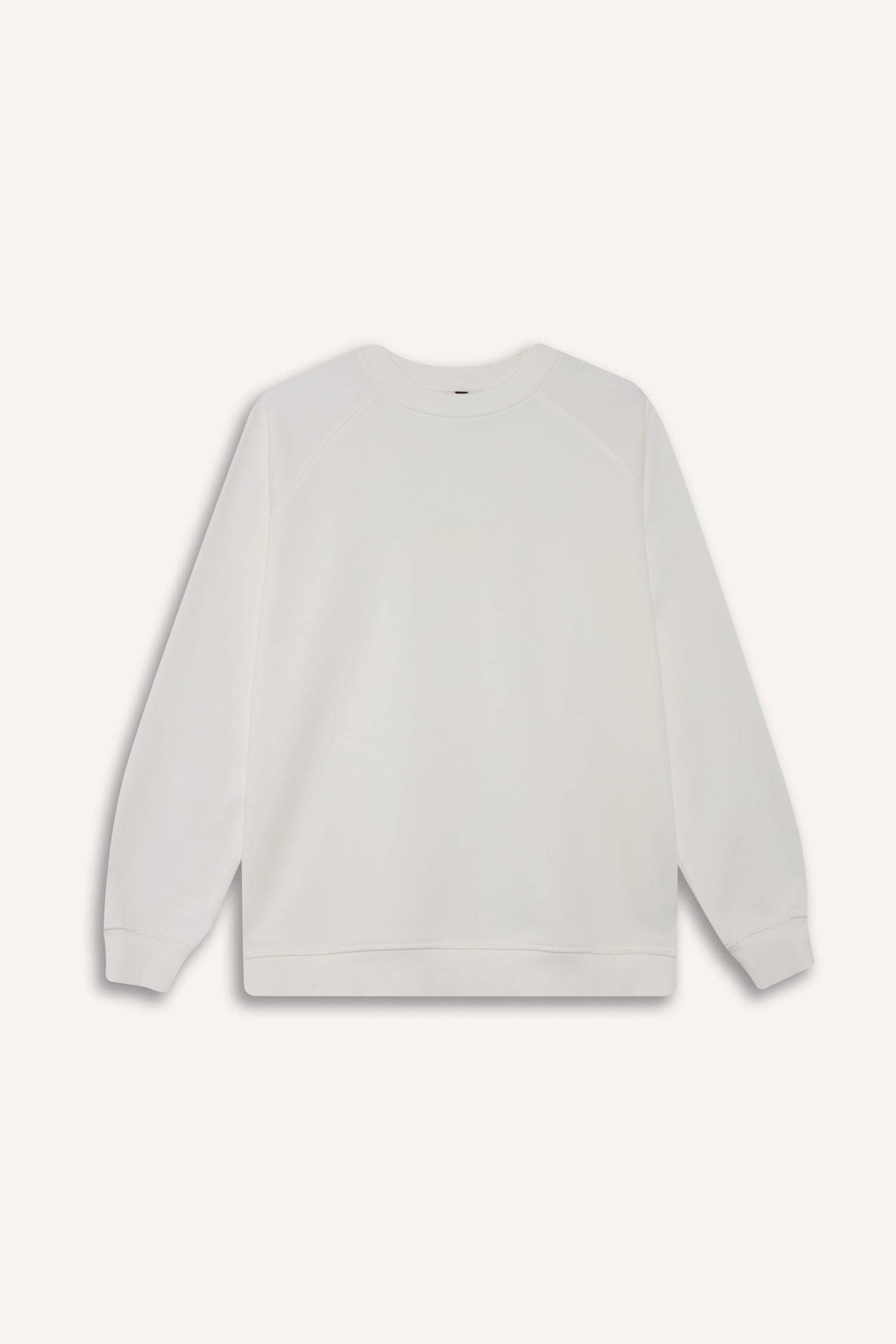 Оверсайз, свободный покрой, круглый вырез, базовая, простая толстая толстовка