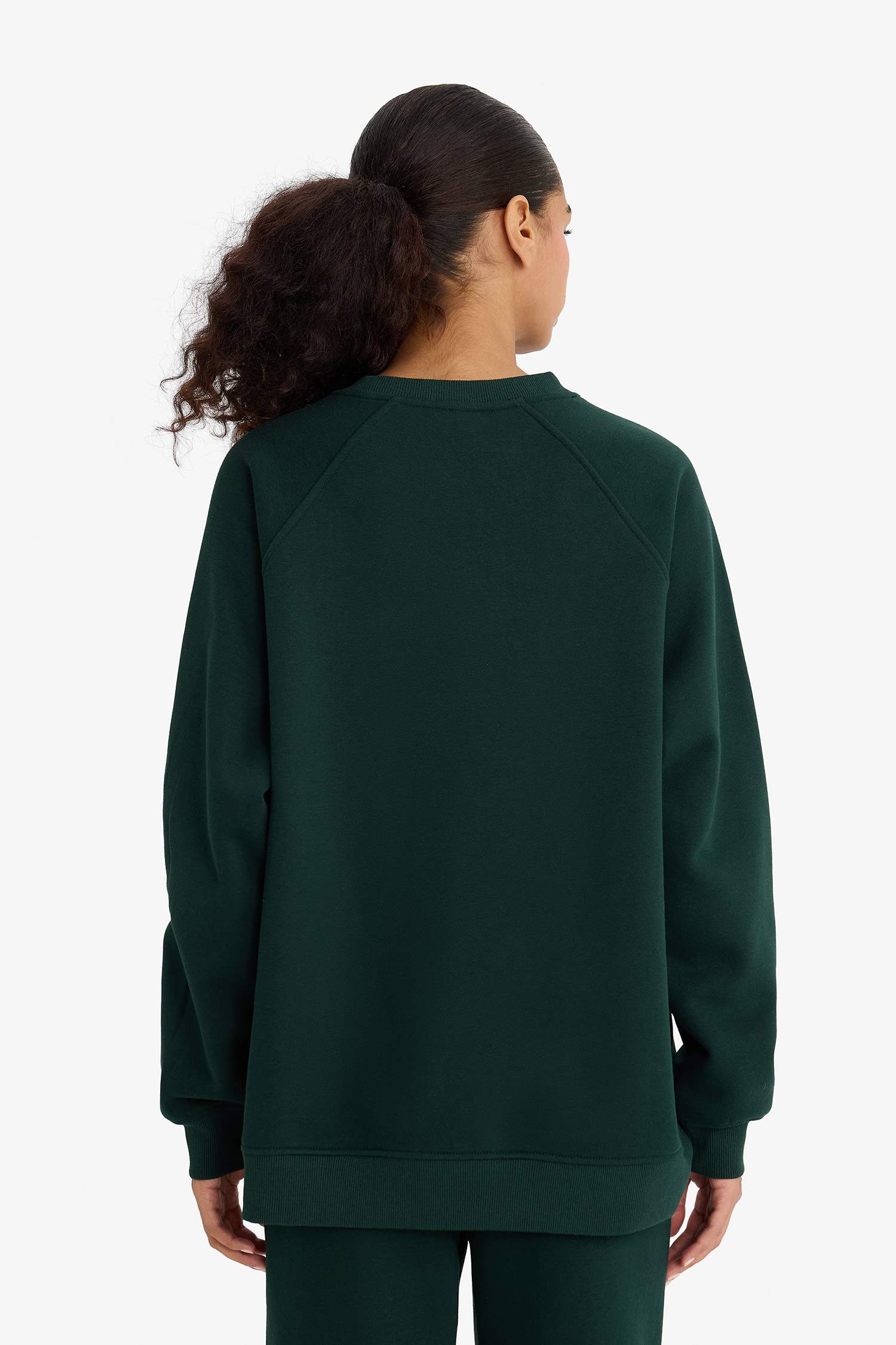 سويت شيرت اوفر سايز سادة تقيل بياخة مستديرة