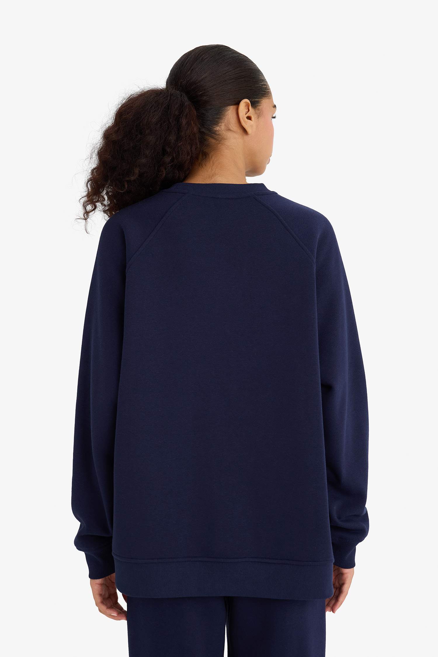 Sweatshirt épais oversize basique à col rond