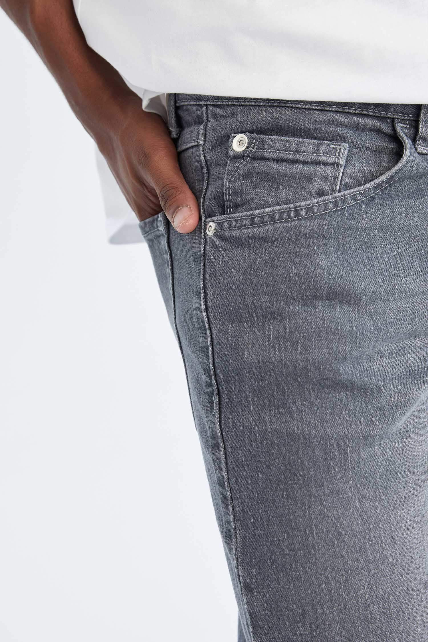 Defacto Regular Comfort Fit Normal Bel Boru Paça Jean Pantolon. 5