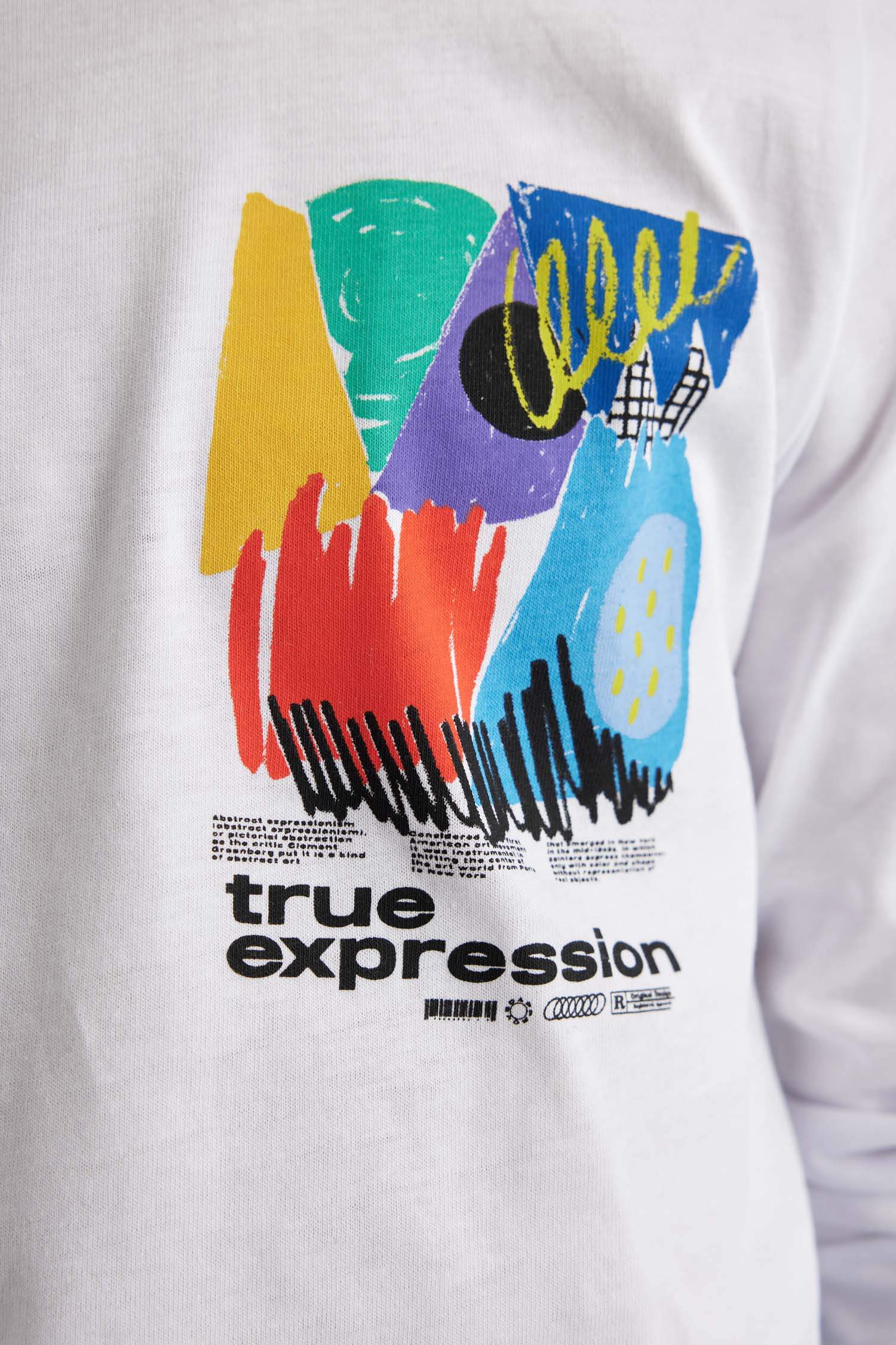 Футболка с круглым вырезом с длинным рукавом