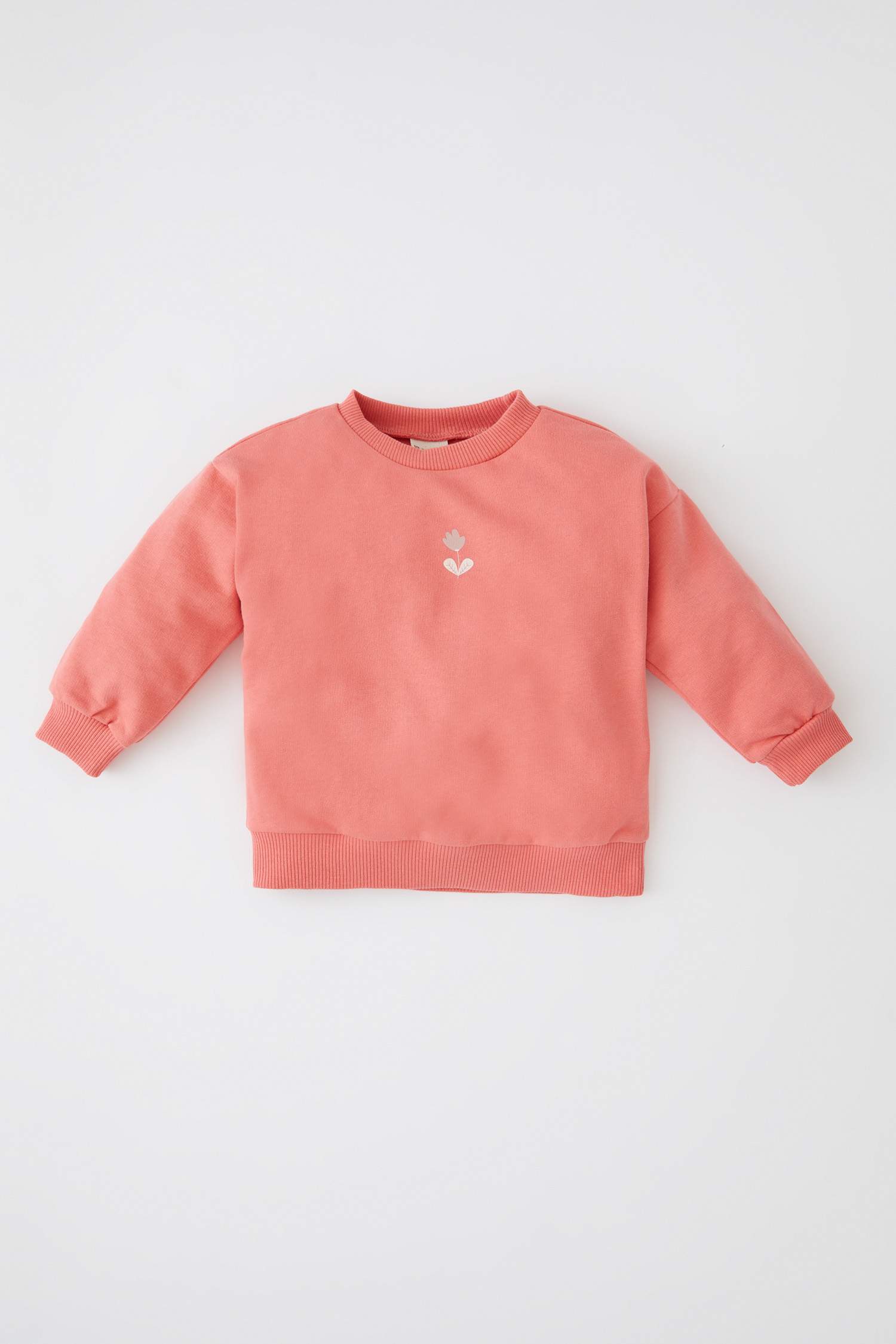 Свитшот стандартного кроя с круглым вырезом для девочек