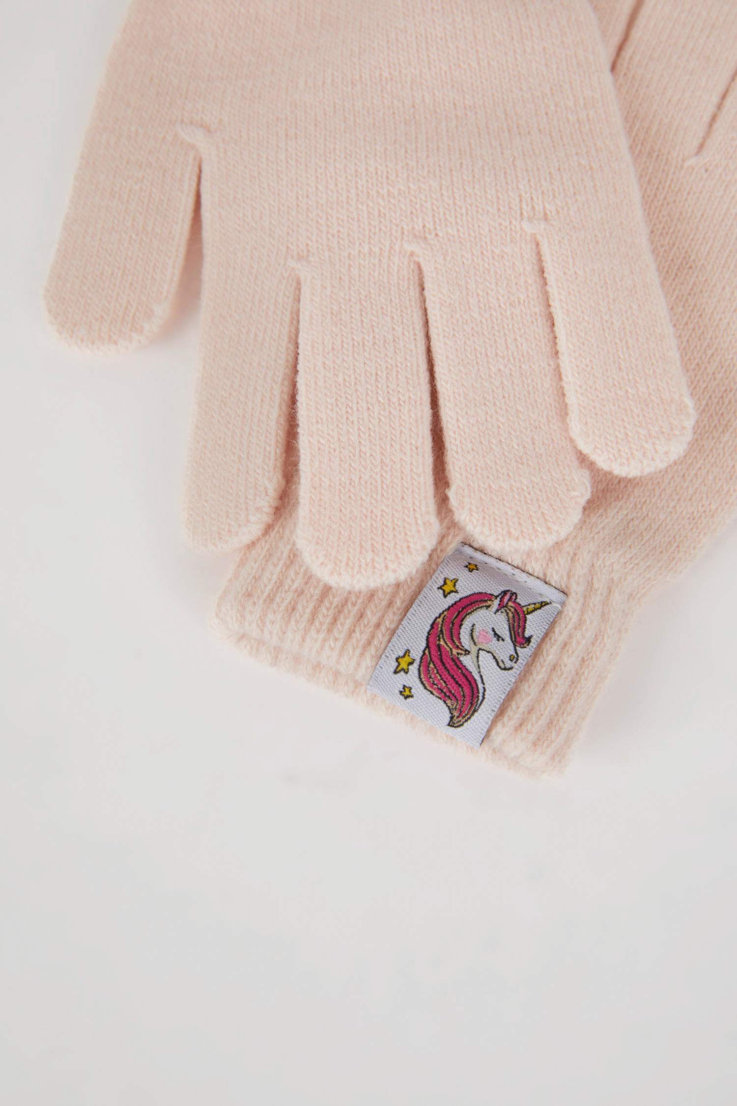 Kız Çocuk Unicorn Dokuma Etiketli Eldiven