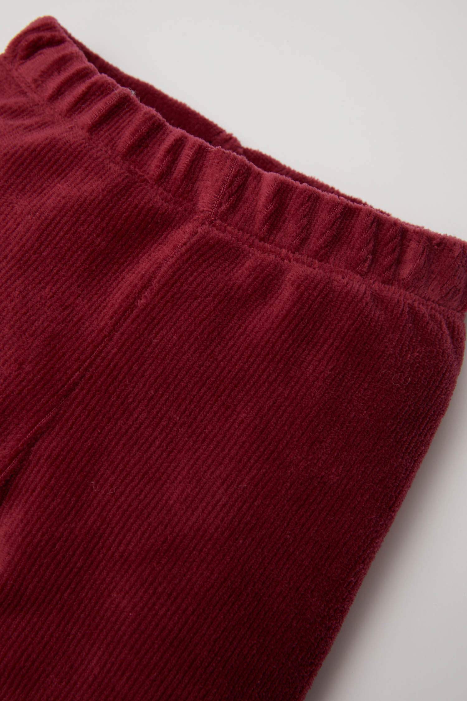 Baby Girl Straight Leg Elastic Waist Velvet Leggings