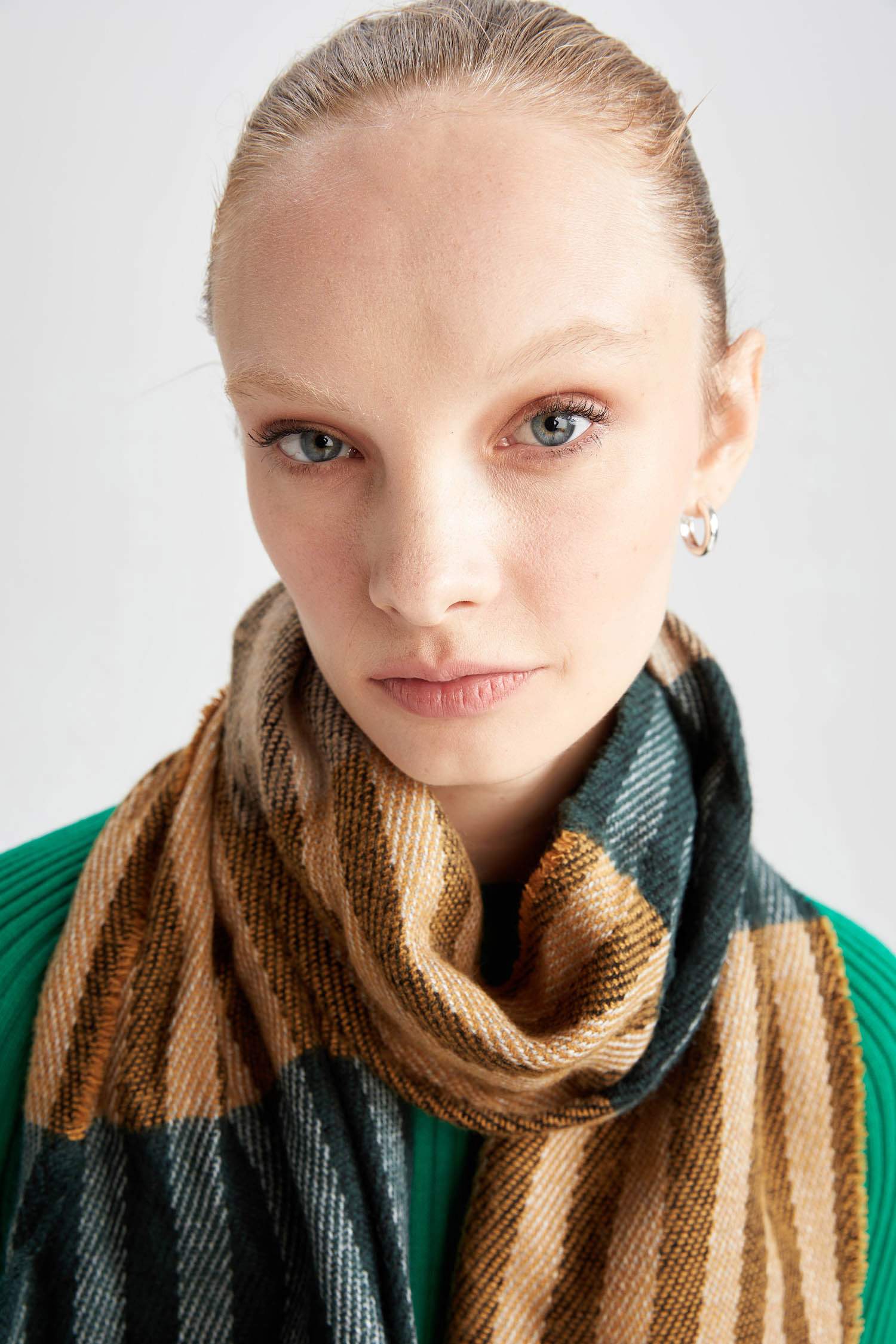 Erkek Çizgi Desenli Atkı