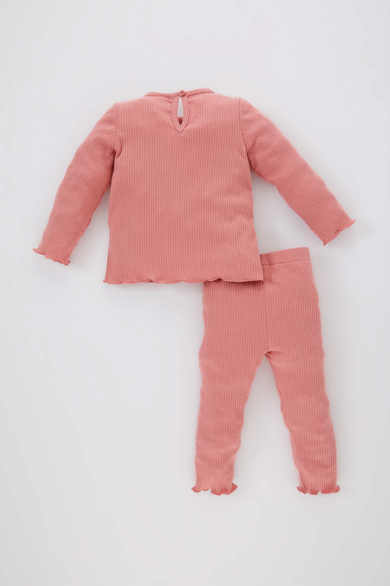 Girl Floral Ribbed T-Shirt Leggings 2 Piece Set