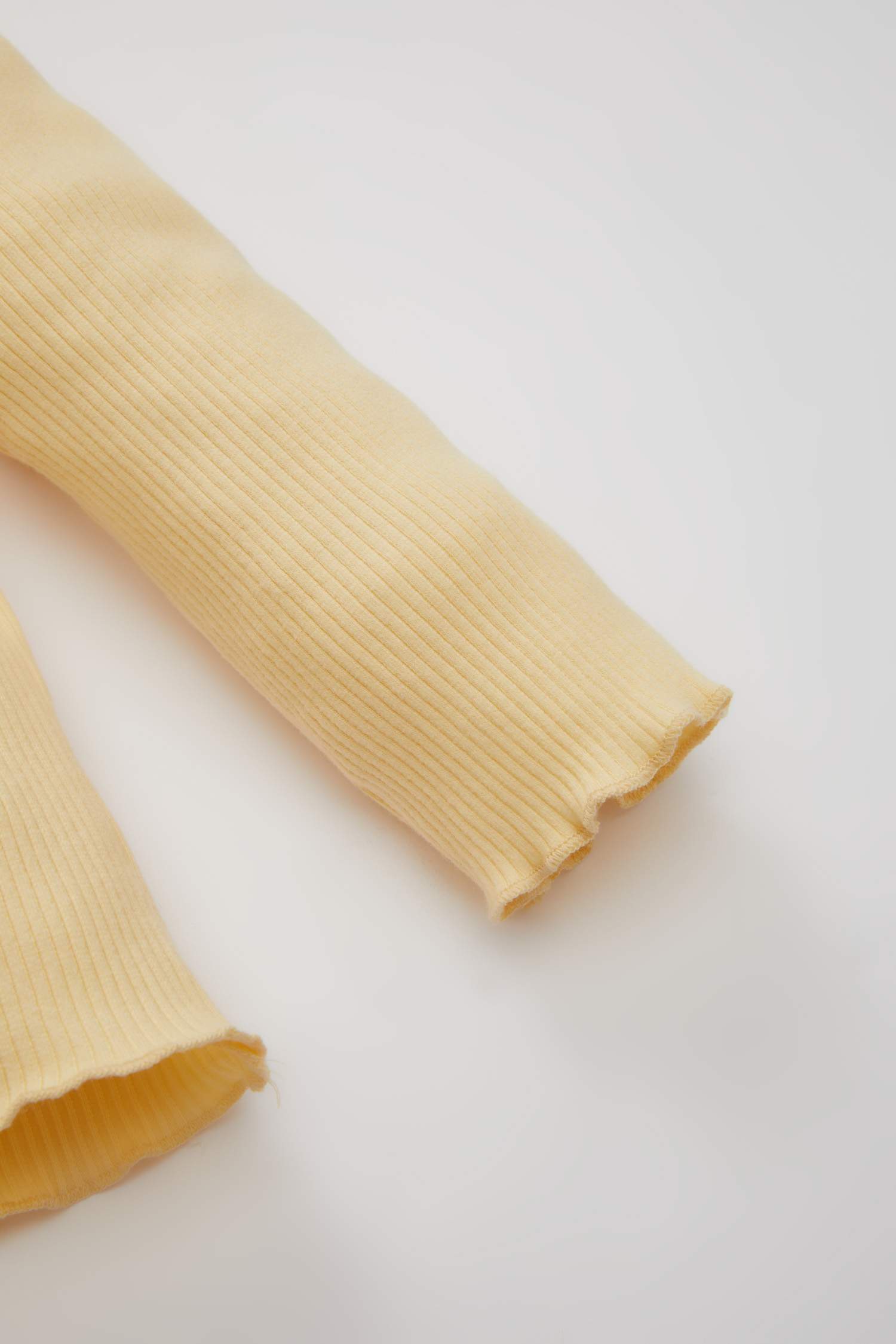 Kız Bebek 2'li Takım Çiçekli Fitilli Kaşkorse Uzun Kollu Tişört Beli Lastikli Alt