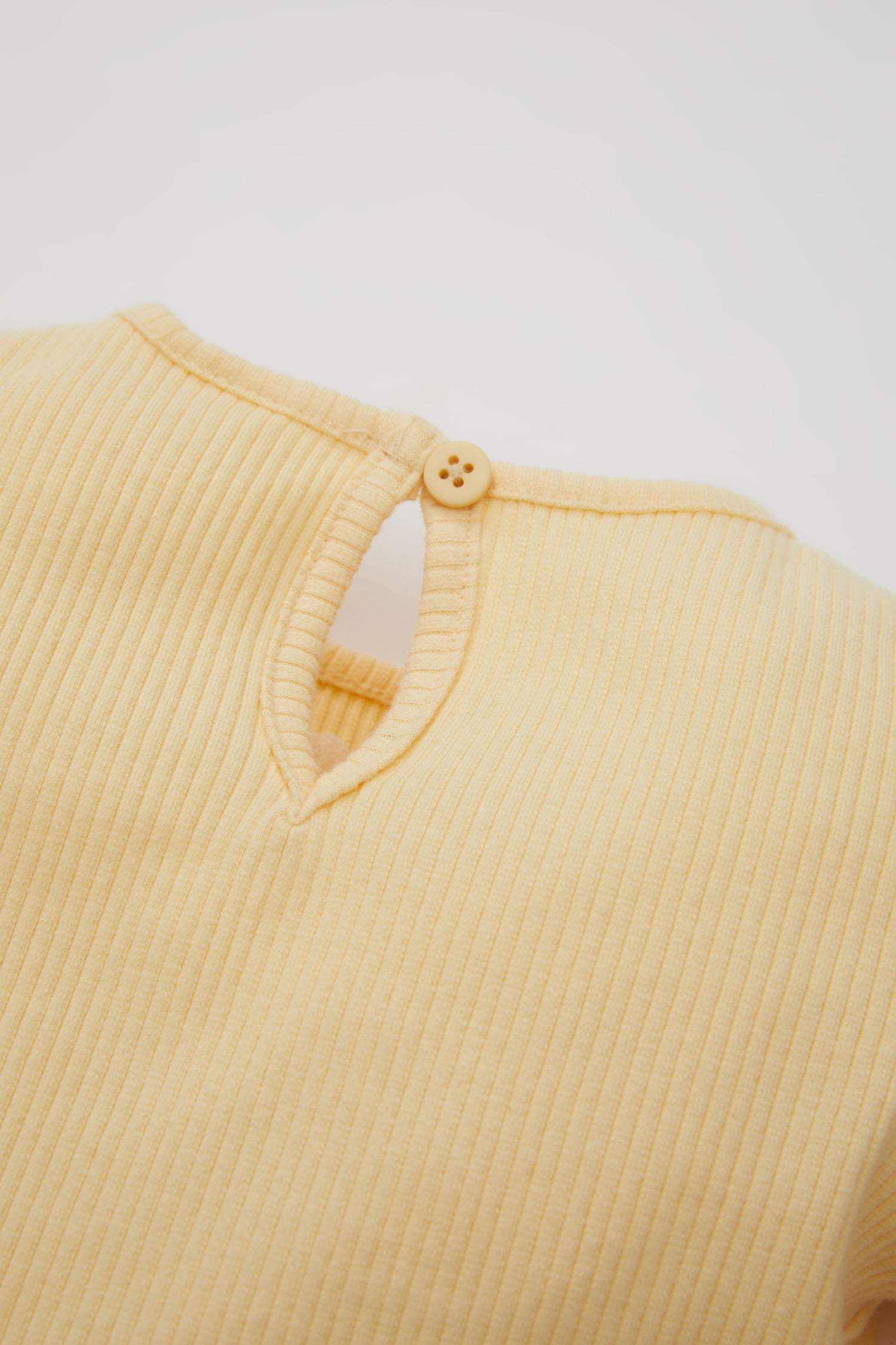 Kız Bebek 2'li Takım Çiçekli Fitilli Kaşkorse Uzun Kollu Tişört Beli Lastikli Alt