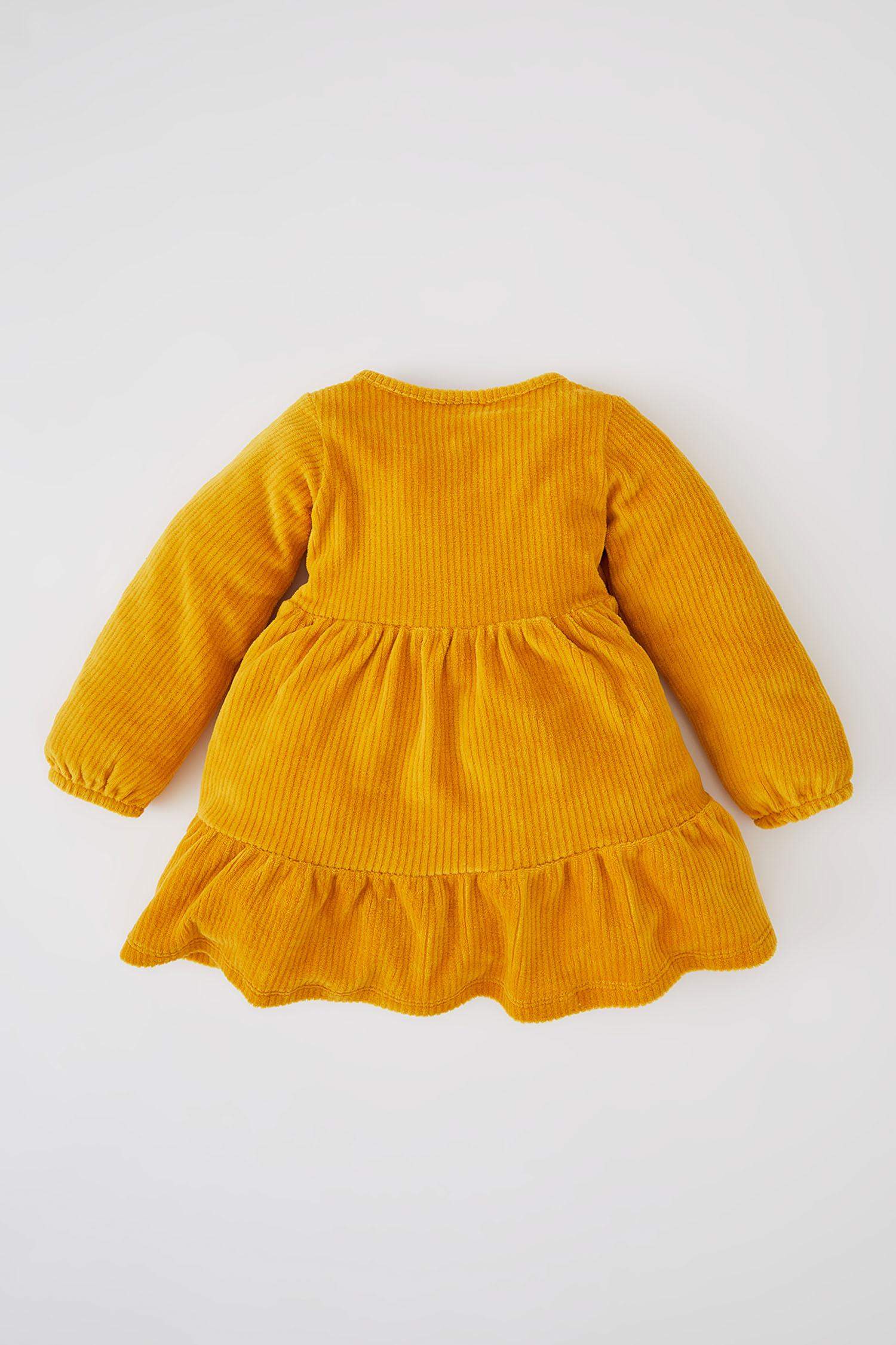 yellow toddler dress long sleeve Meresysid Toddler Kids Girls Long Sleeve Stretchy Dress A Line Twirly Skater School Recital Dress Yellow, Girl's, Size: 4-5 Years