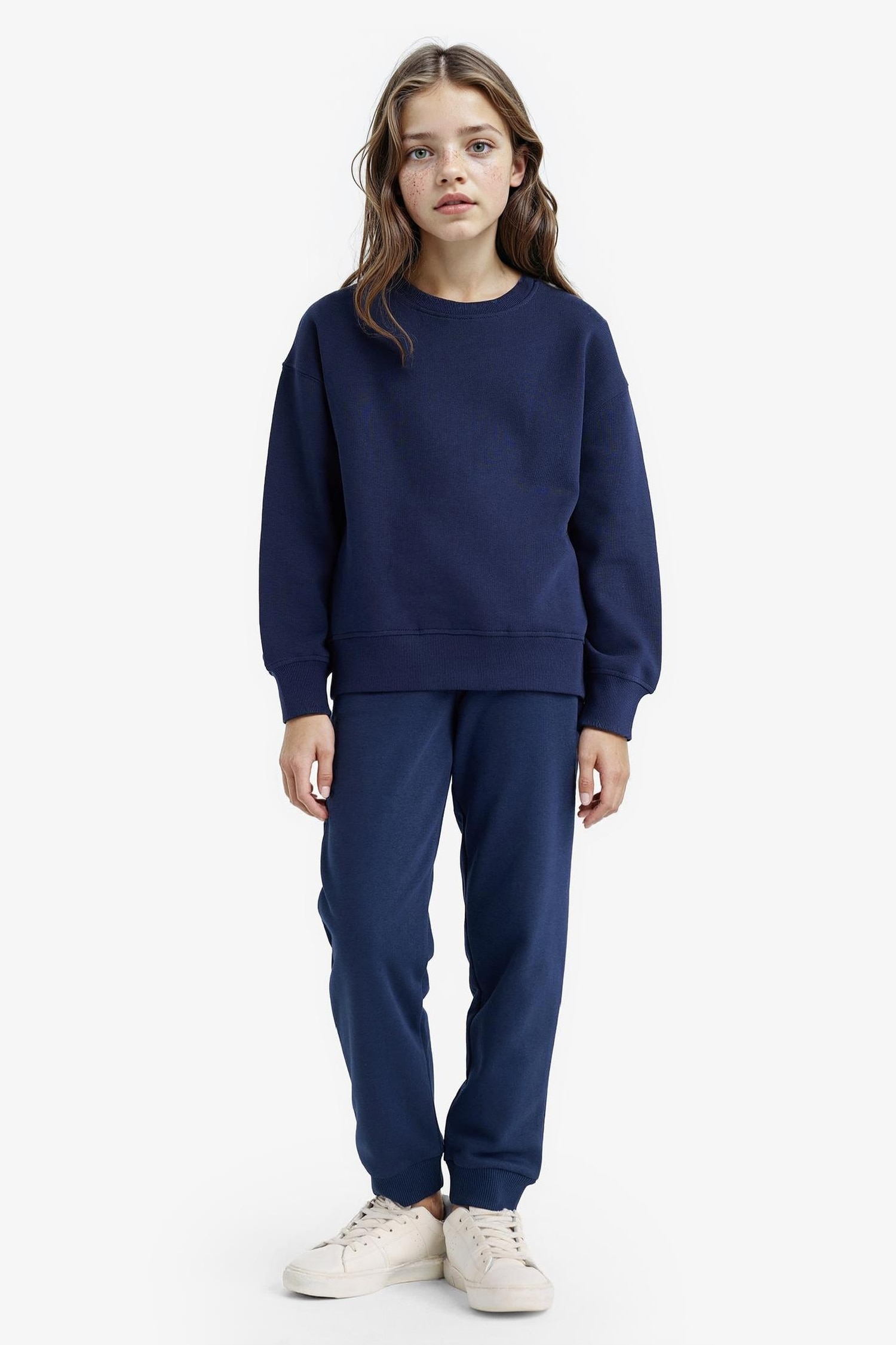 Kız Çocuk Standart Fit Basic Düz Beli Lastikli Okul Jogger Eşofman Altı