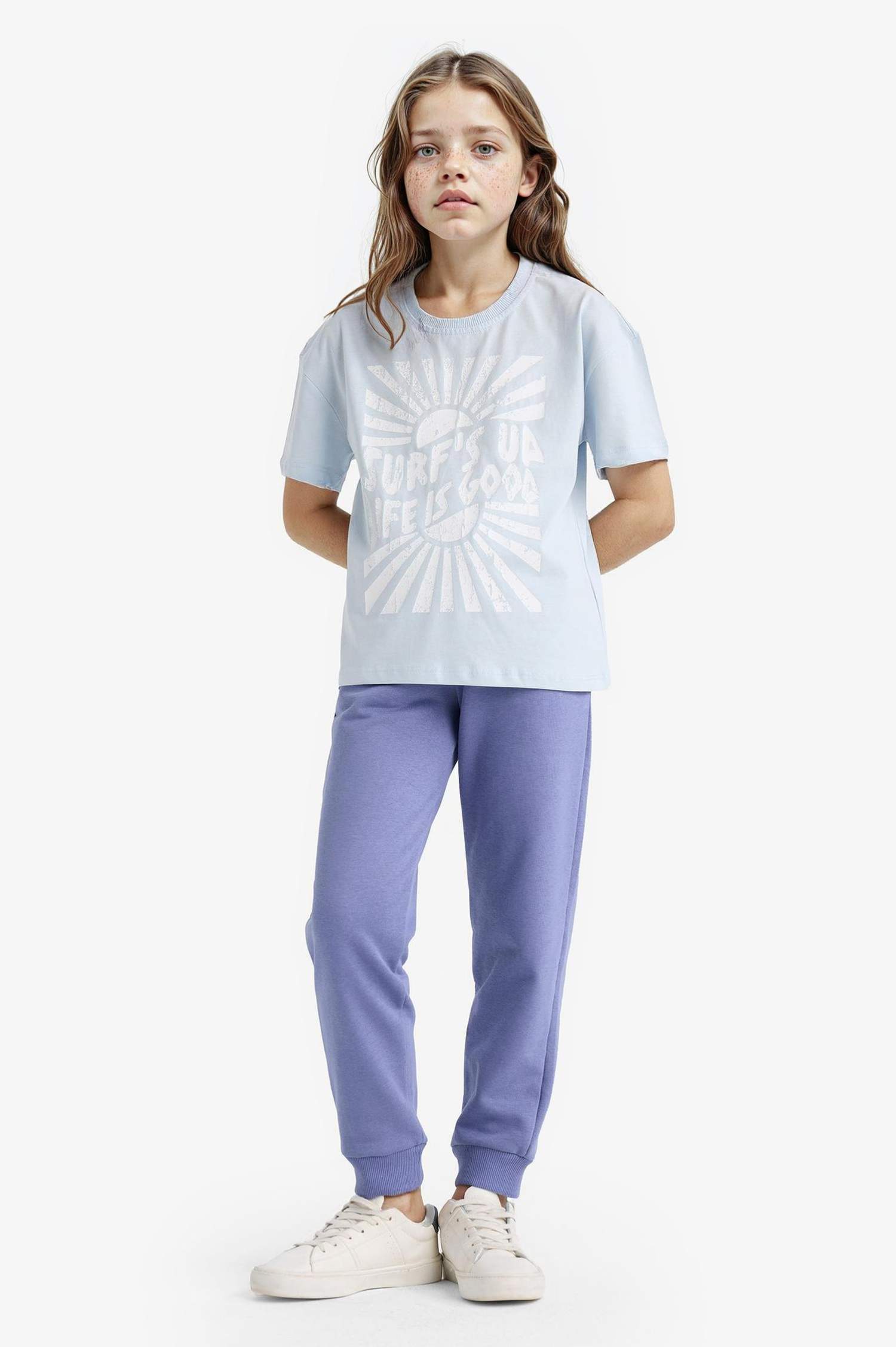 Girl Standard Fit Basic Elastic Waist Jogger Sweatpants