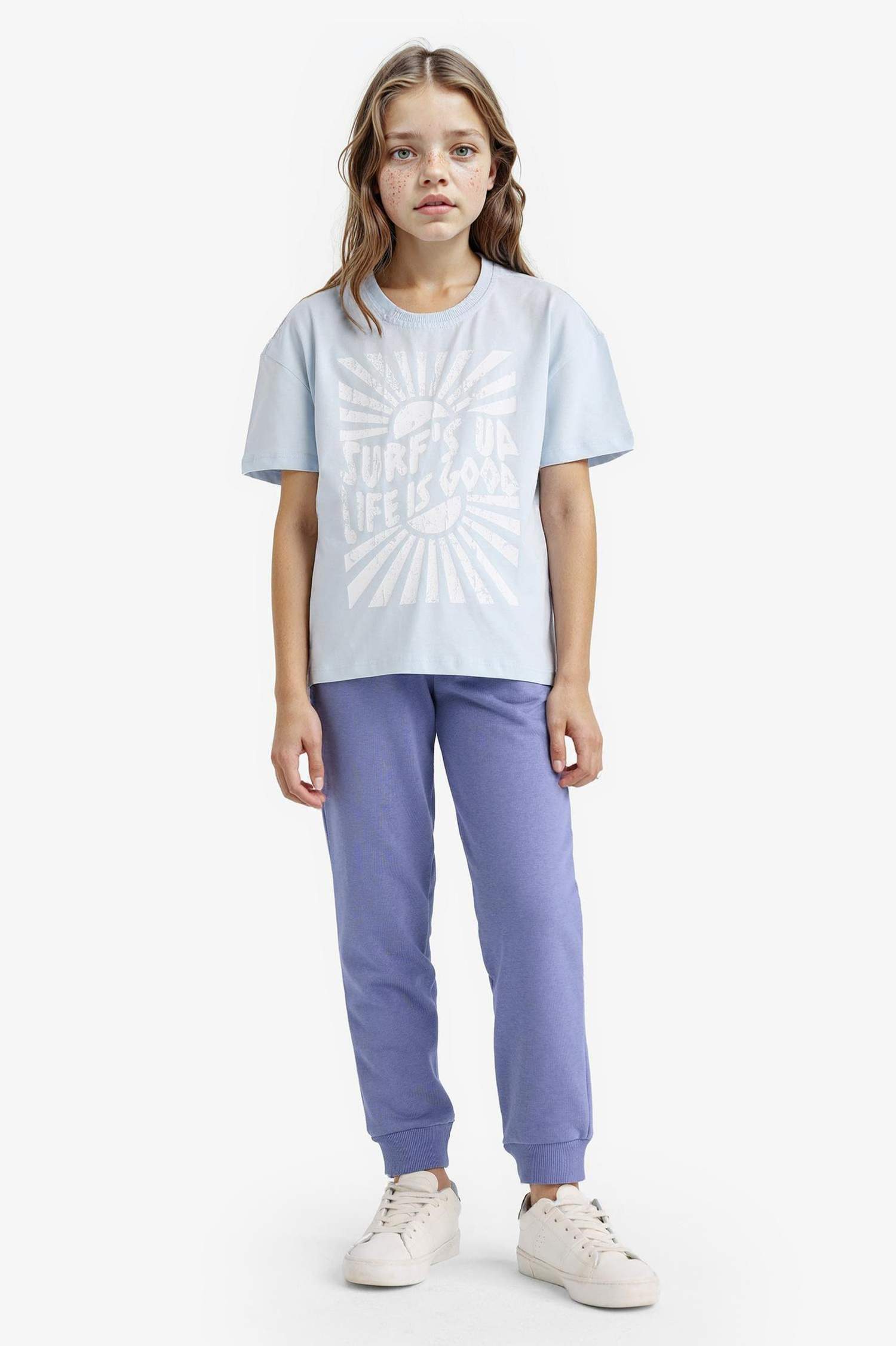 Girl Standard Fit Basic Elastic Waist Jogger Sweatpants