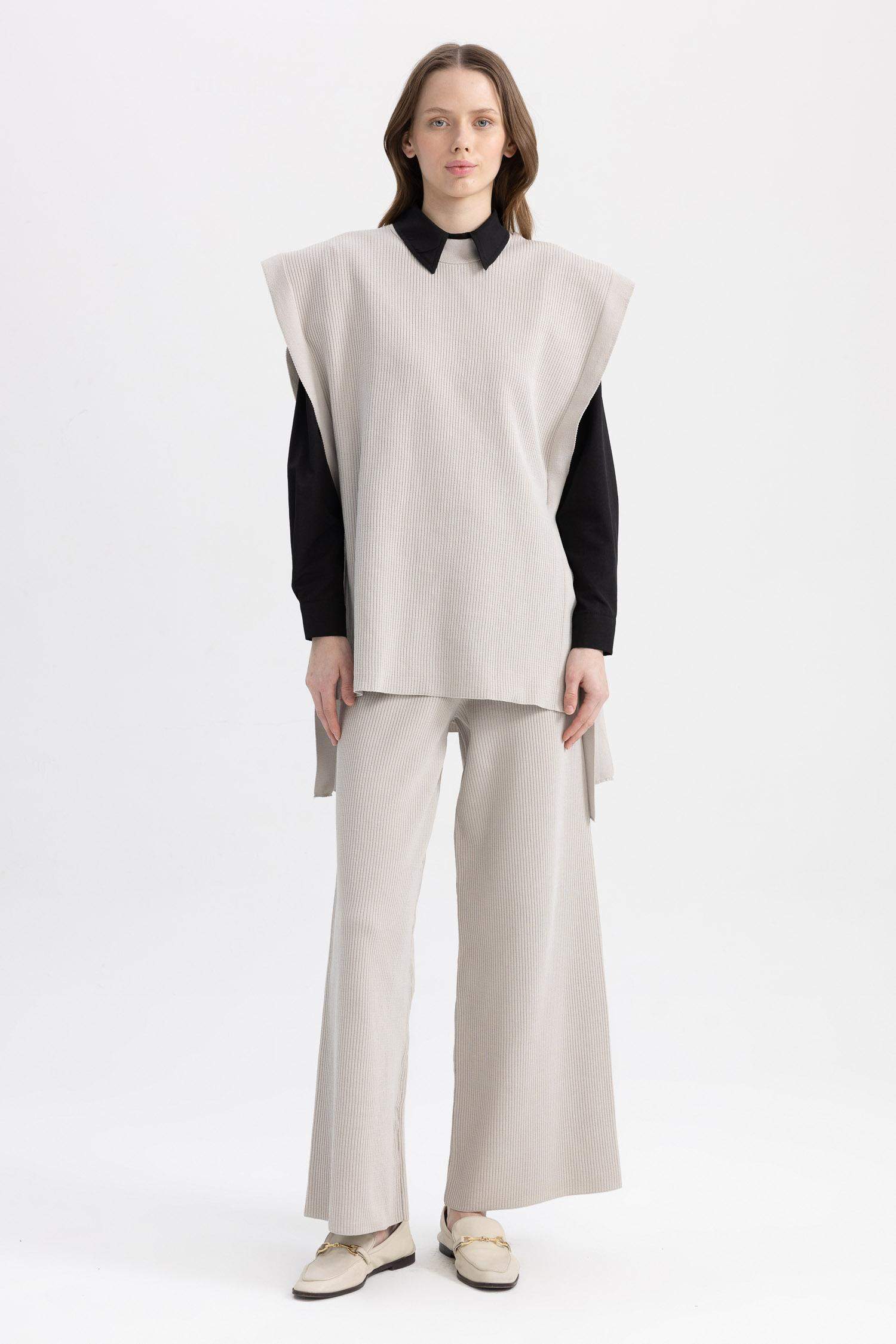 بنطلون تريكو بيزك قصة مريحة