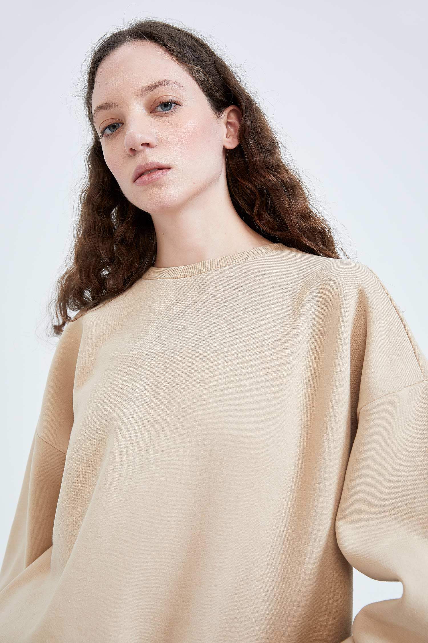Acheter Sweat-shirt ample à col rond pour femme, vêtement coréen de tempérament, automne et hiver