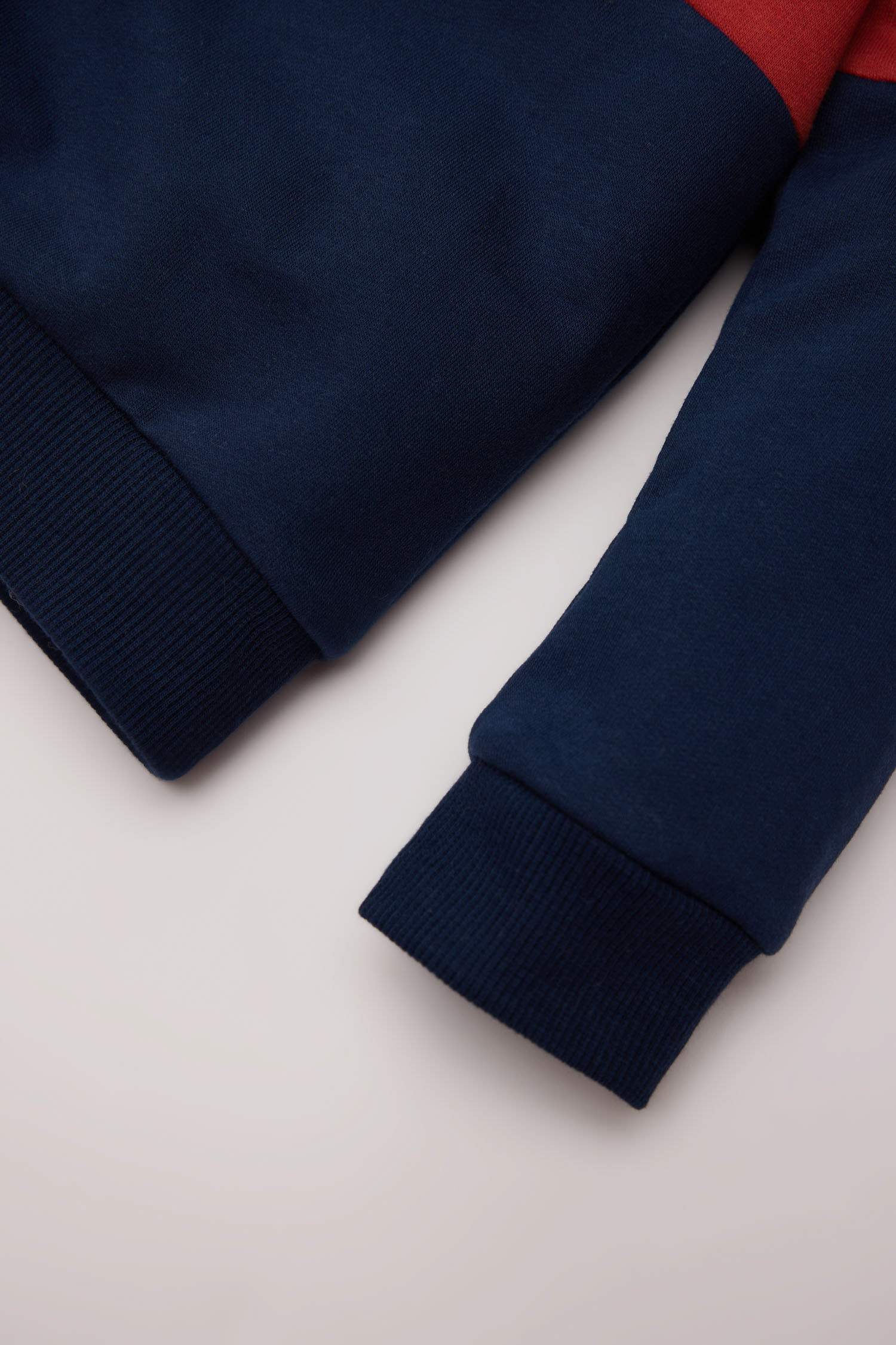 Ensemble Sweatshirt à col rond avec blocs de couleurs et Jogging pour bébé garçon