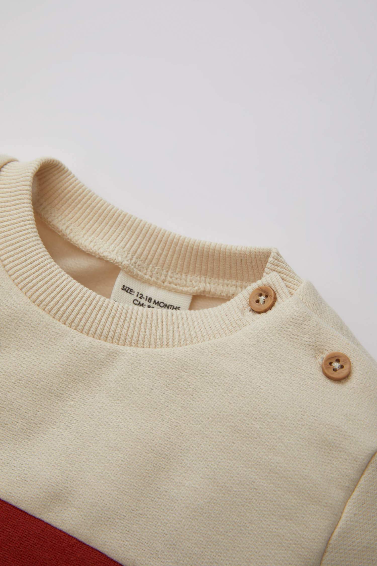 Erkek Bebek 2'li Takım İçi Yumuşak Tüylü Sweatshirt Eşofman Altı 