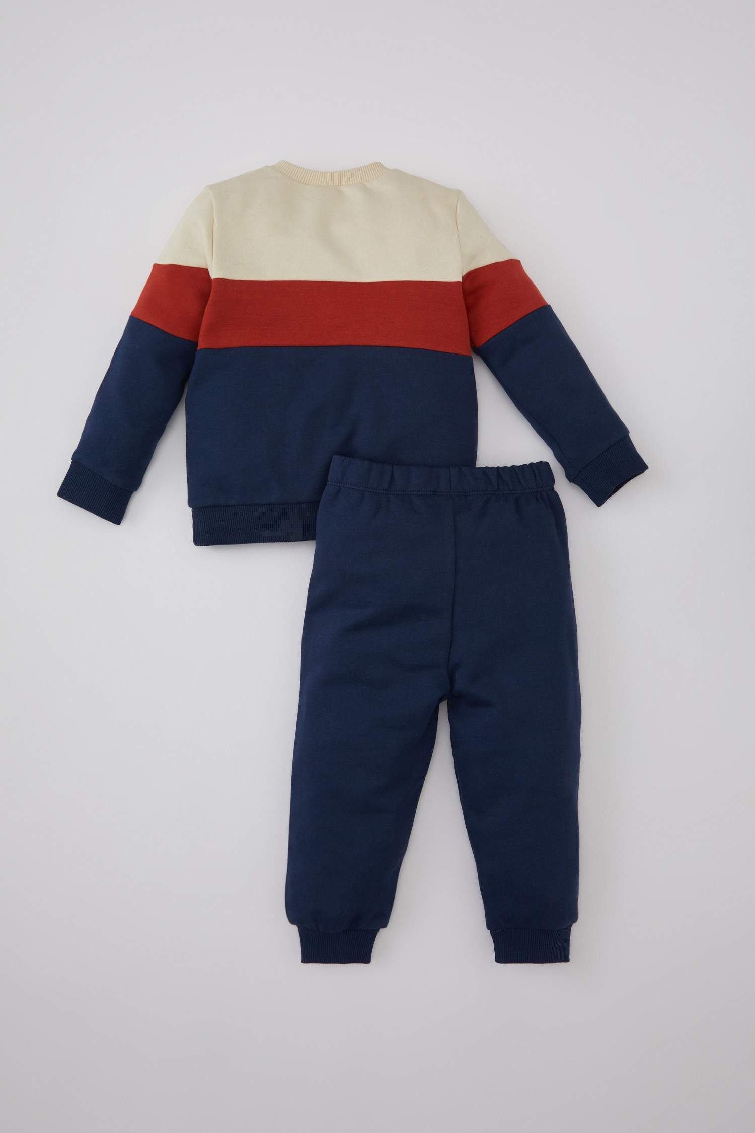 Erkek Bebek 2'li Takım İçi Yumuşak Tüylü Sweatshirt Eşofman Altı 