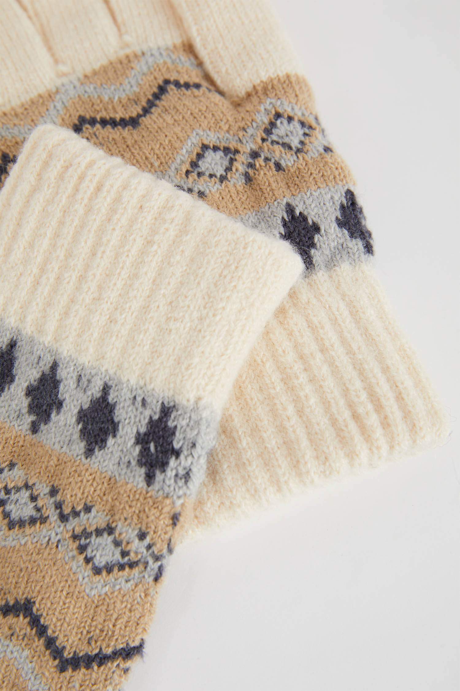 Slogan Acrylic Knitwear Gloves