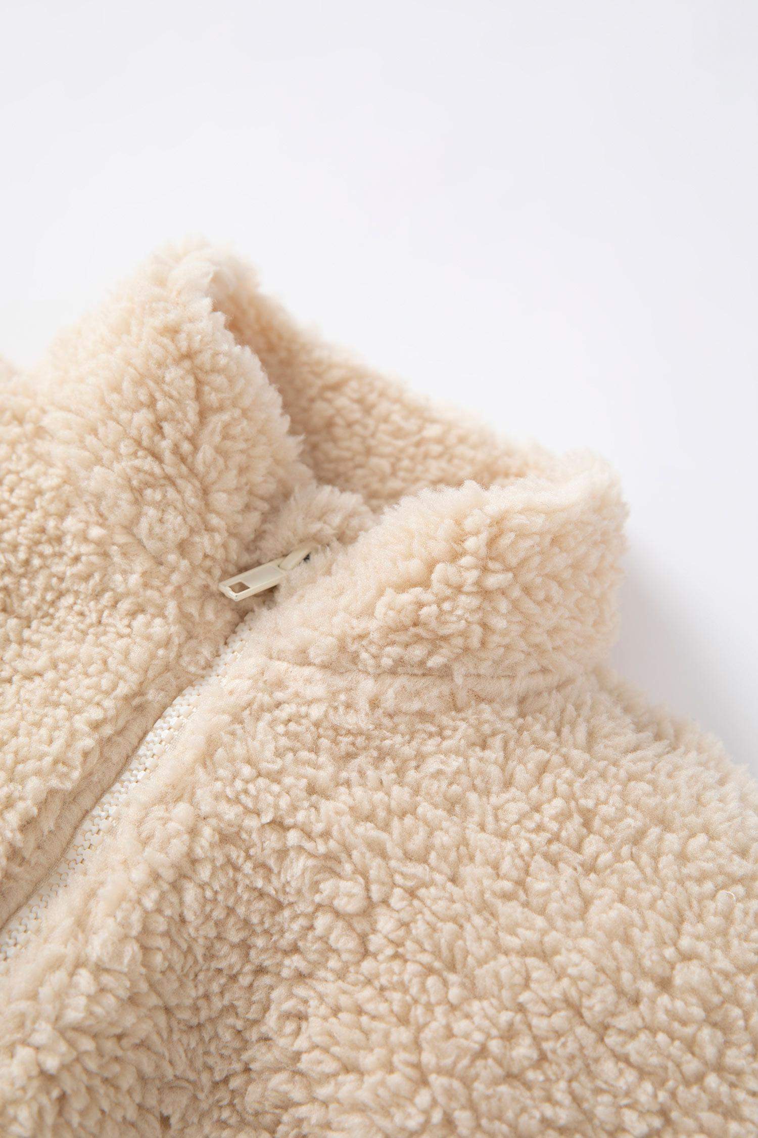 Кардиган с вырезом из плюша для малышей мальчиков