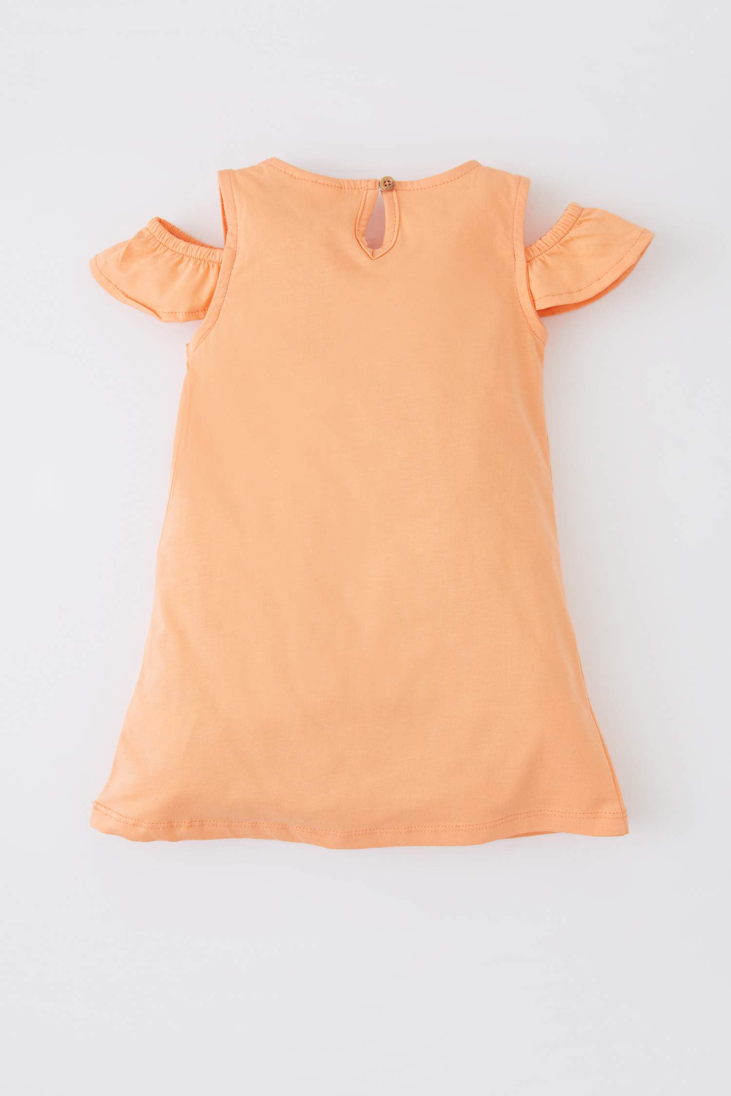 فستان بناتي بقصة عادية بنصف كم من ميكي وميني