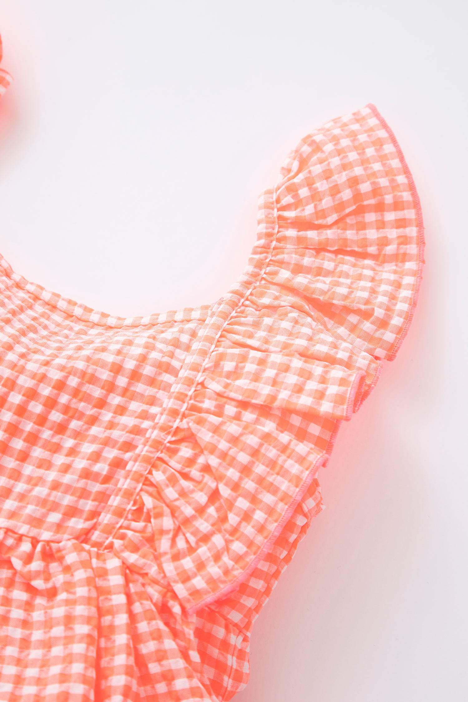 Baby Girl Gingham Sleeveless Crinkle Dress