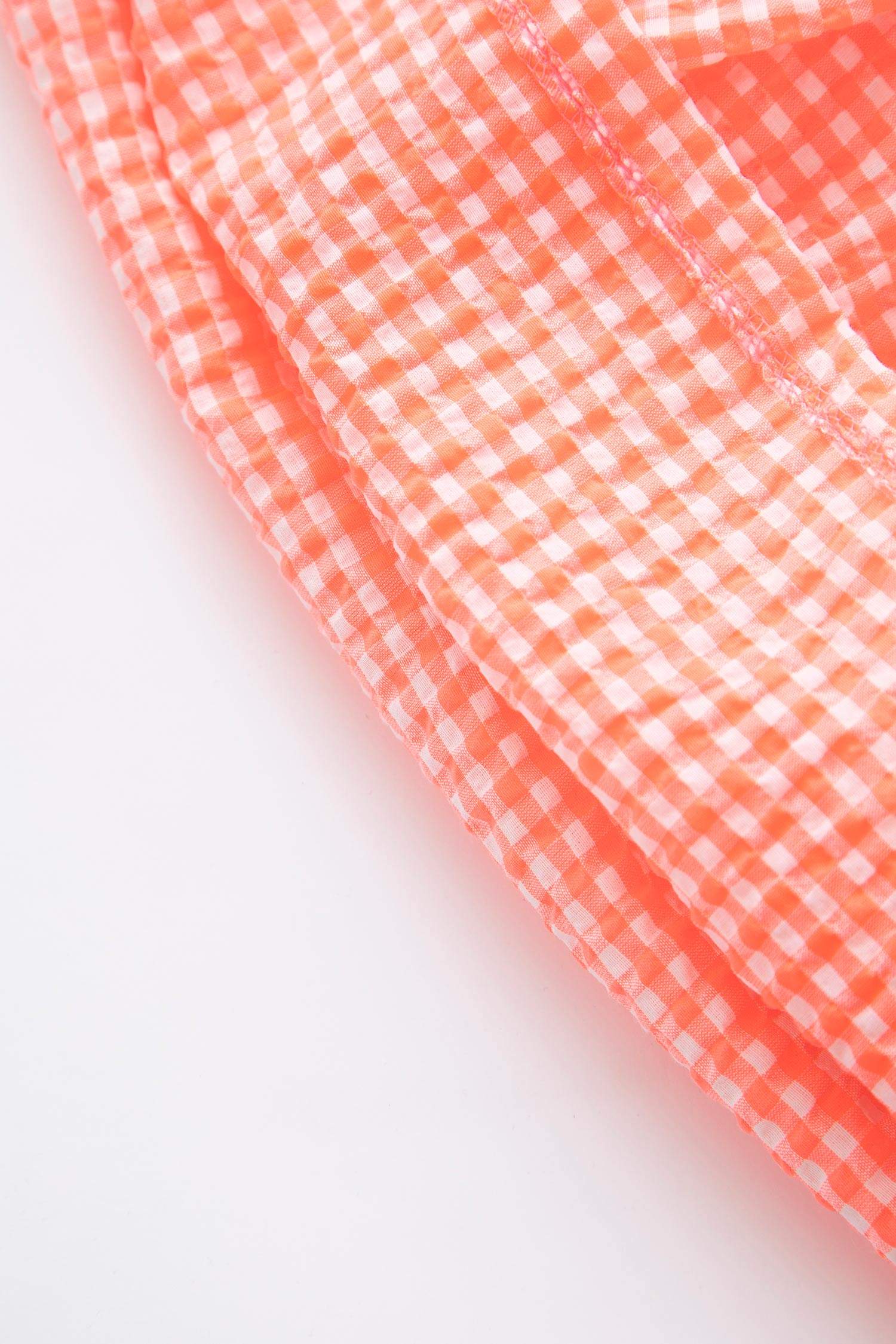 Baby Girl Gingham Sleeveless Crinkle Dress