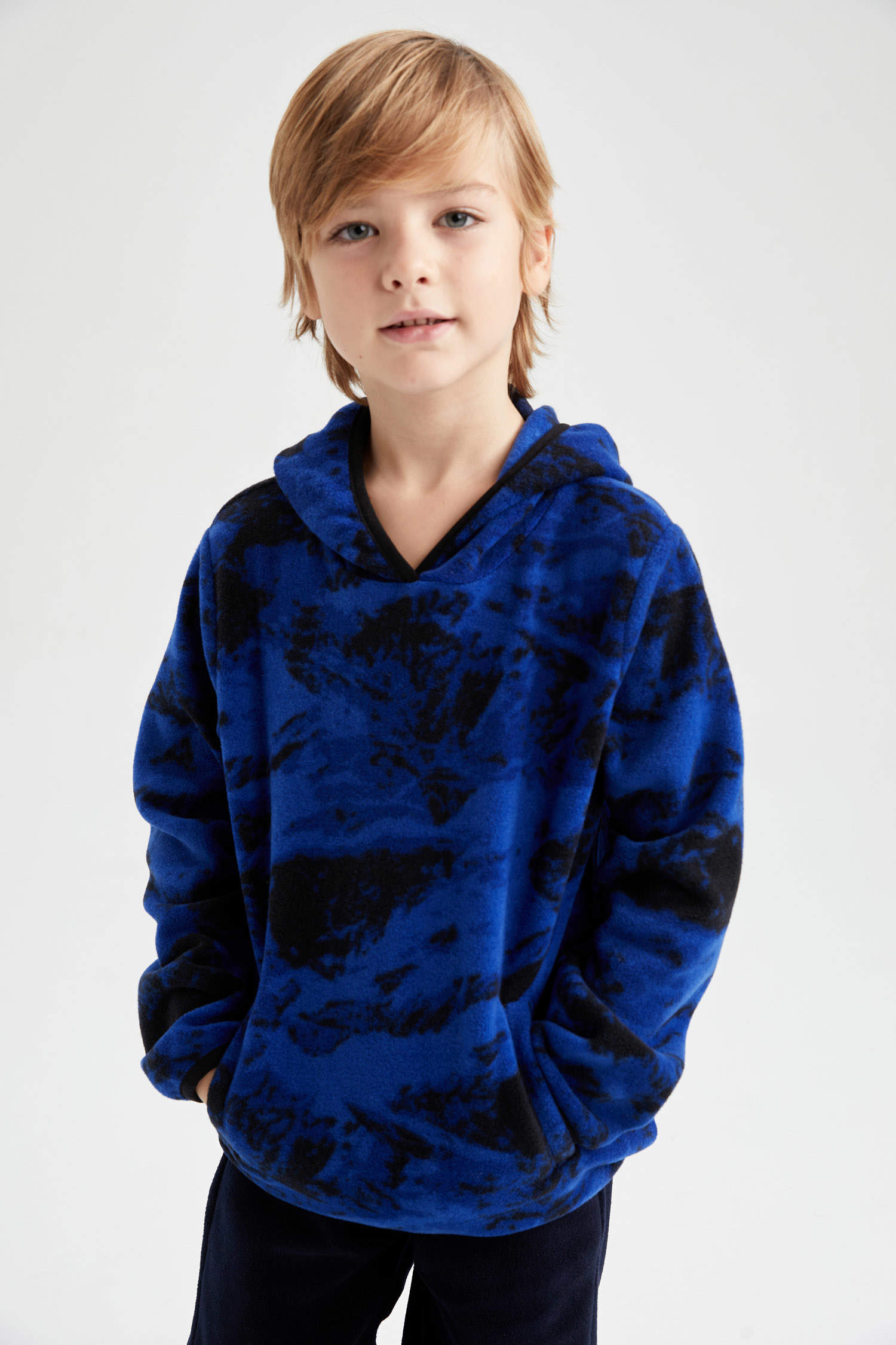 Blue BOYS & TEENS Regular Fit Hooded Sweatshirt 2659734 | DeFacto