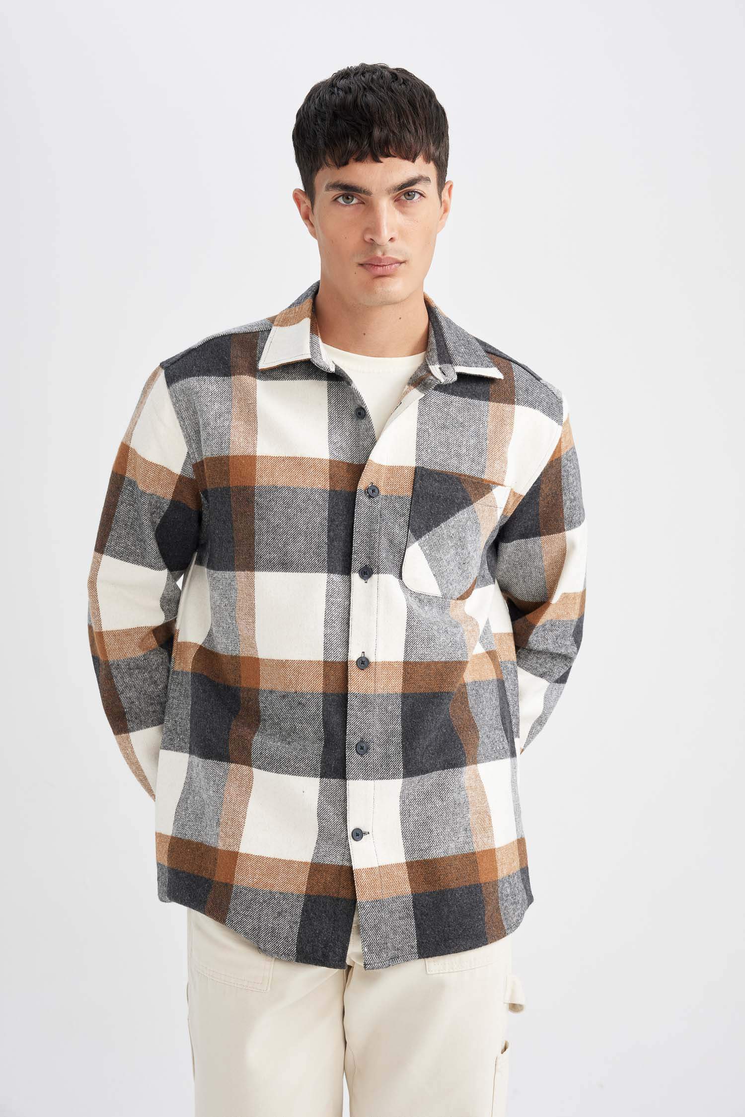 Relax Fit Oduncu Uzun Kollu Gömlek