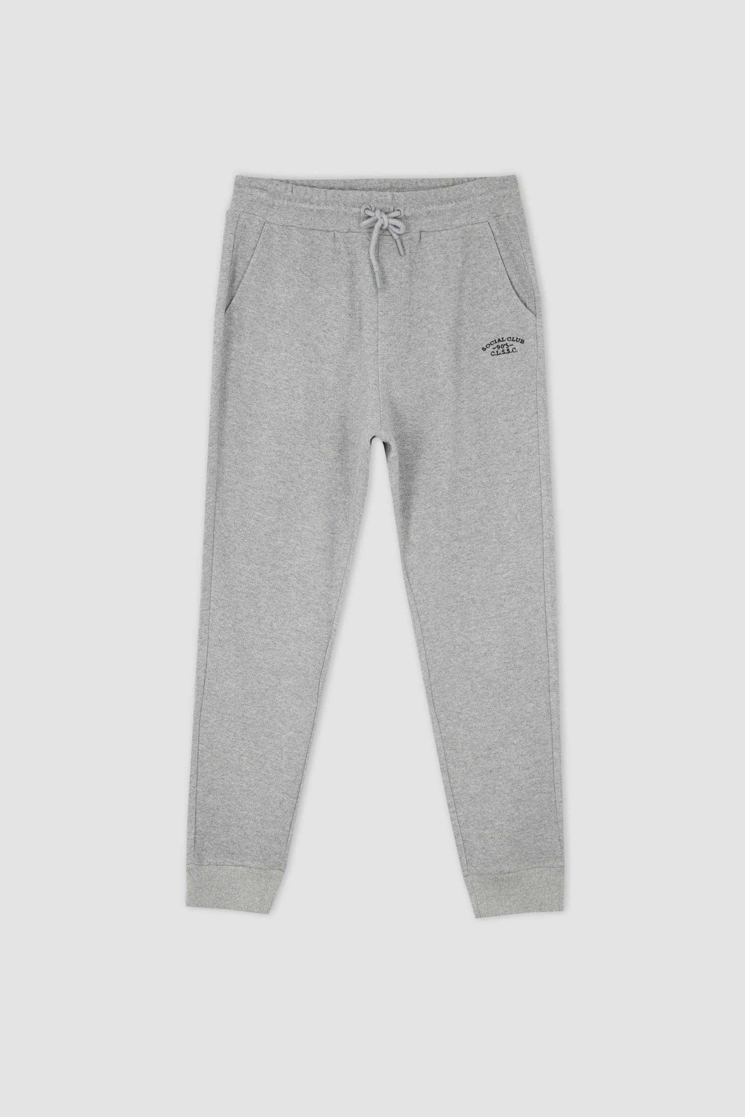 Grey MEN Slim Fit Sweatpants 2564346 | DeFacto
