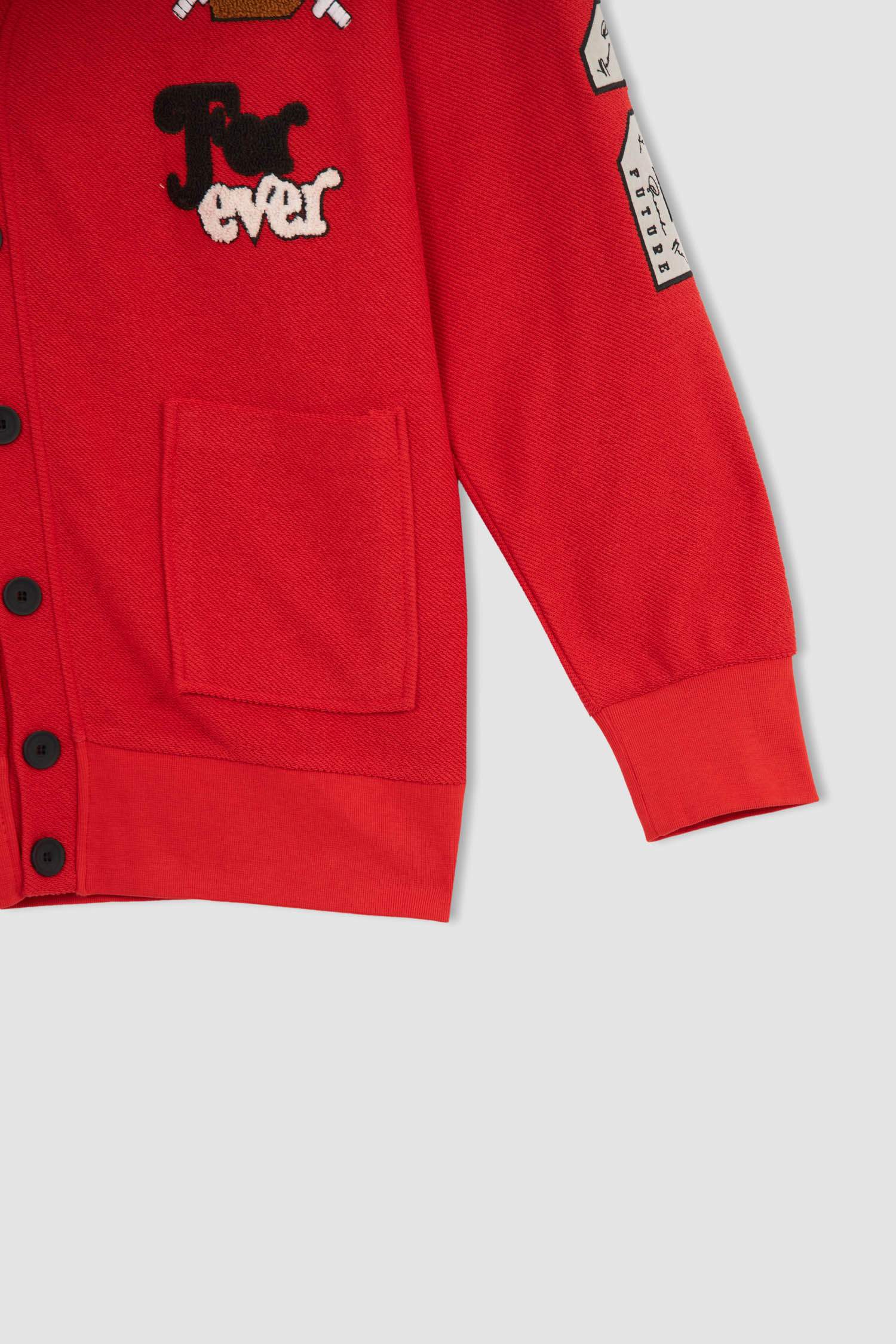 Кардиган с V-образным вырезом мягкий