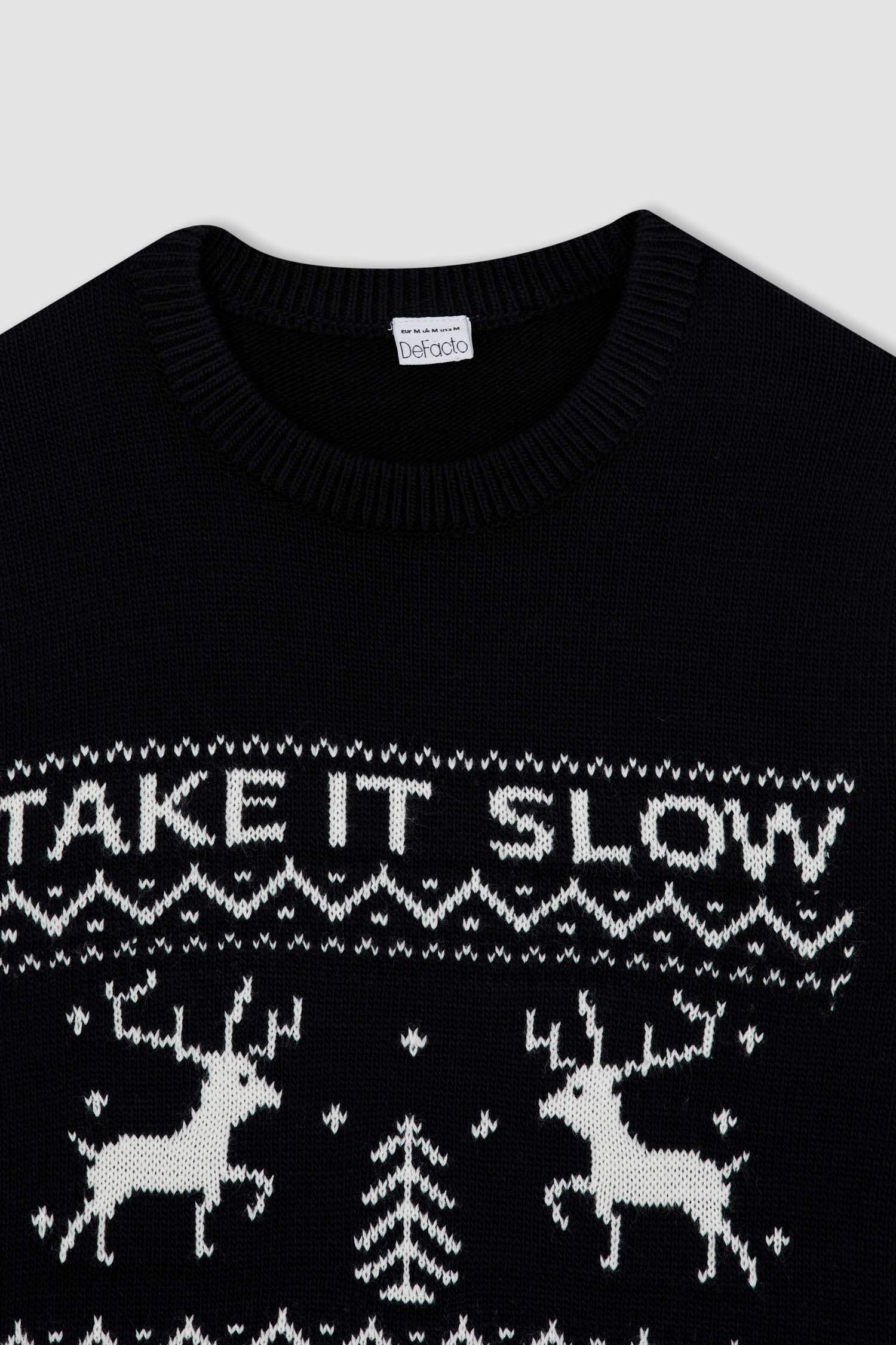 қалыпты пішім дөңгелек жаға трикотаж Пулловер