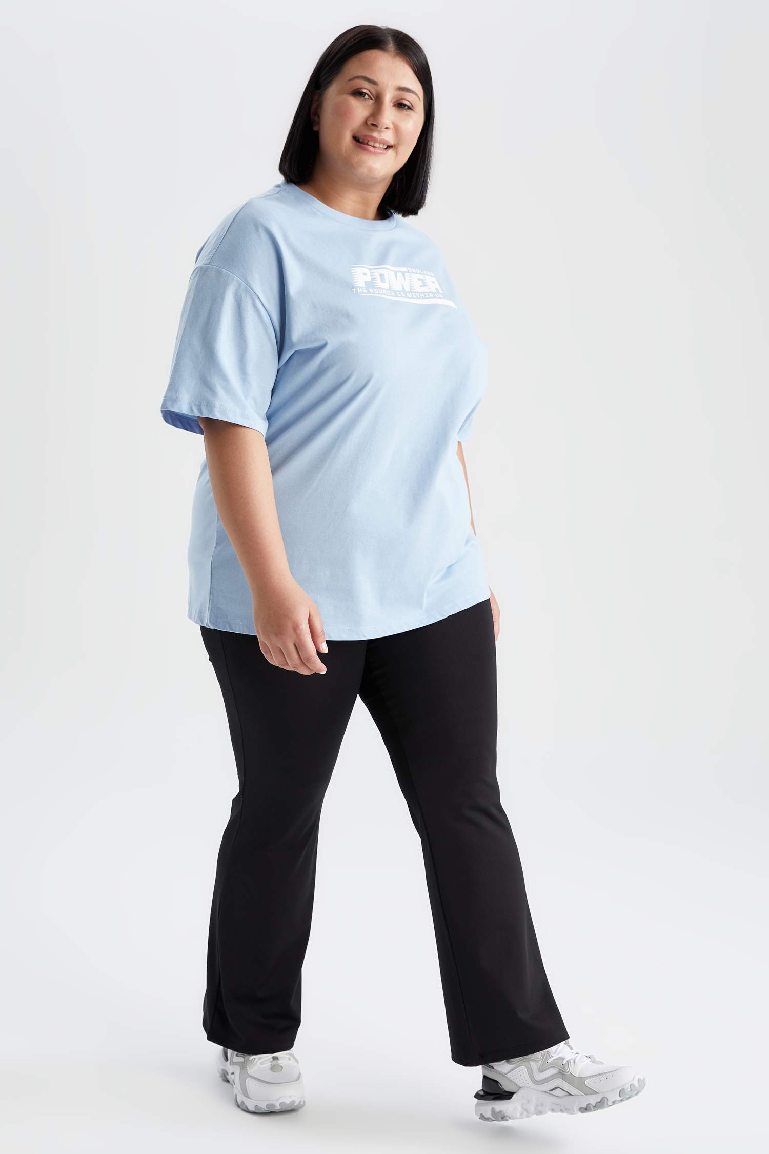 بنطلون يوجا وايد ليج برجل واسع من DeFactoFit