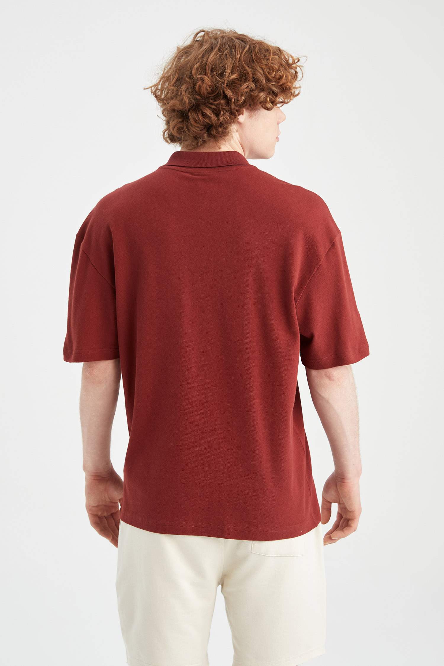 Футболка-поло с принтом из хлопка