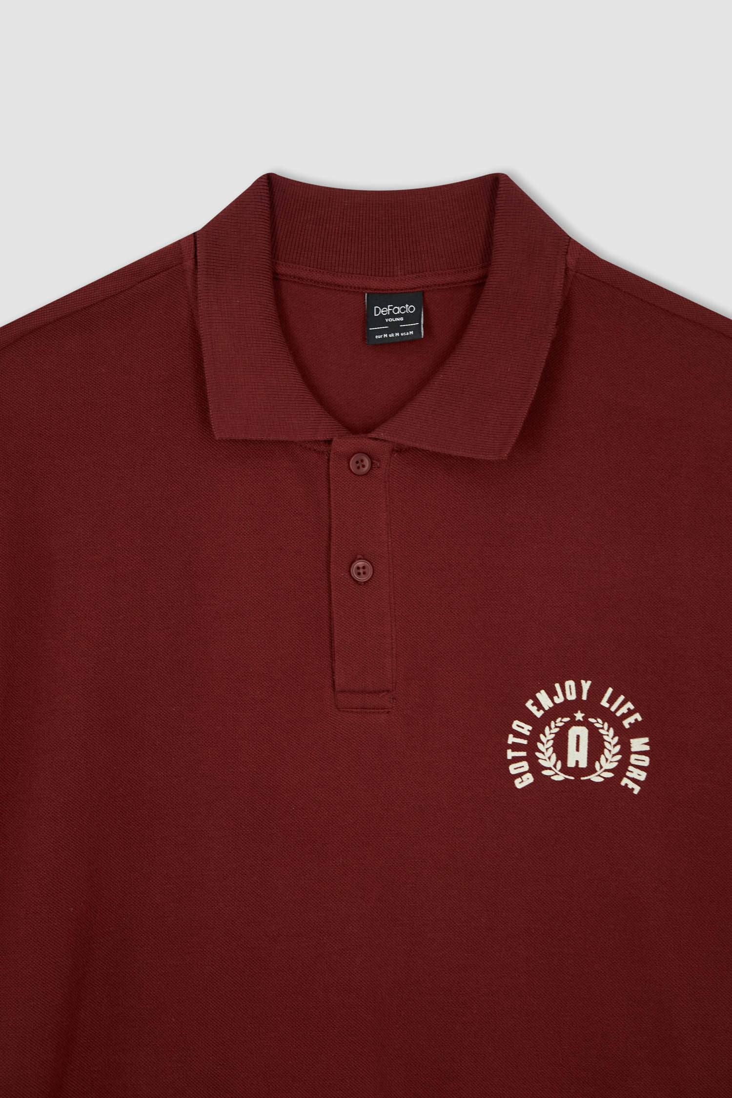 Футболка-поло с принтом из хлопка