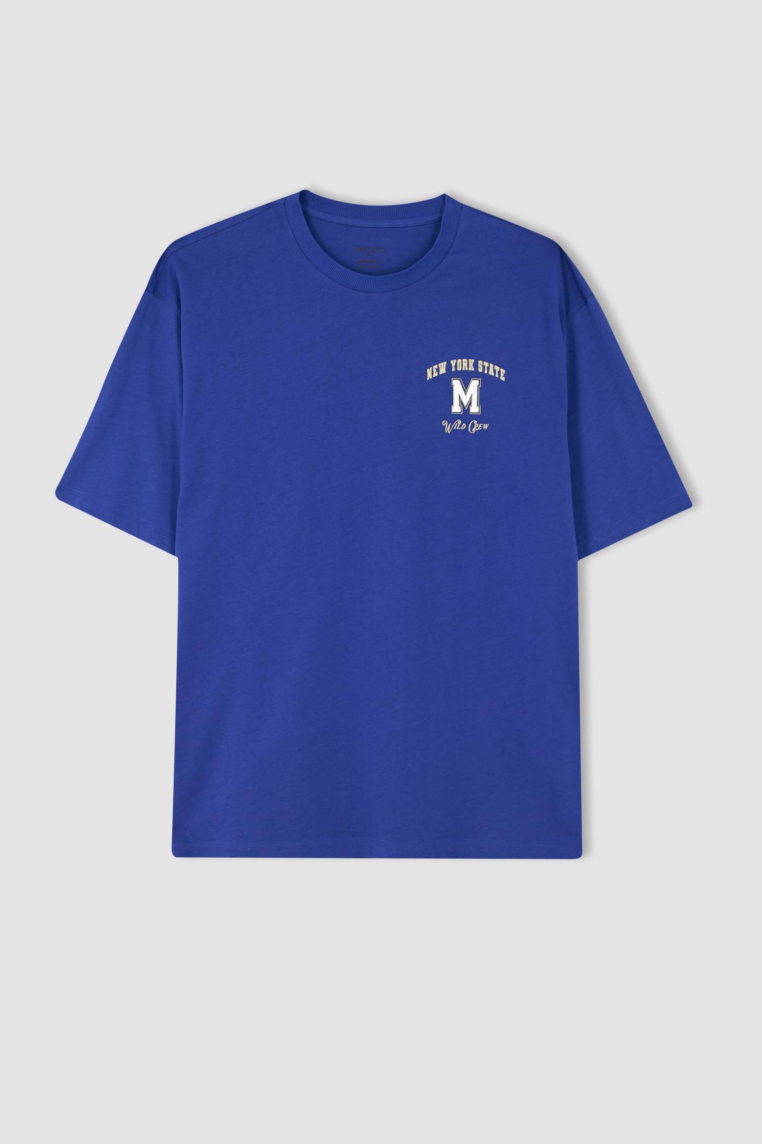 Футболка оверсайз с круглым вырезом и принтом на спине