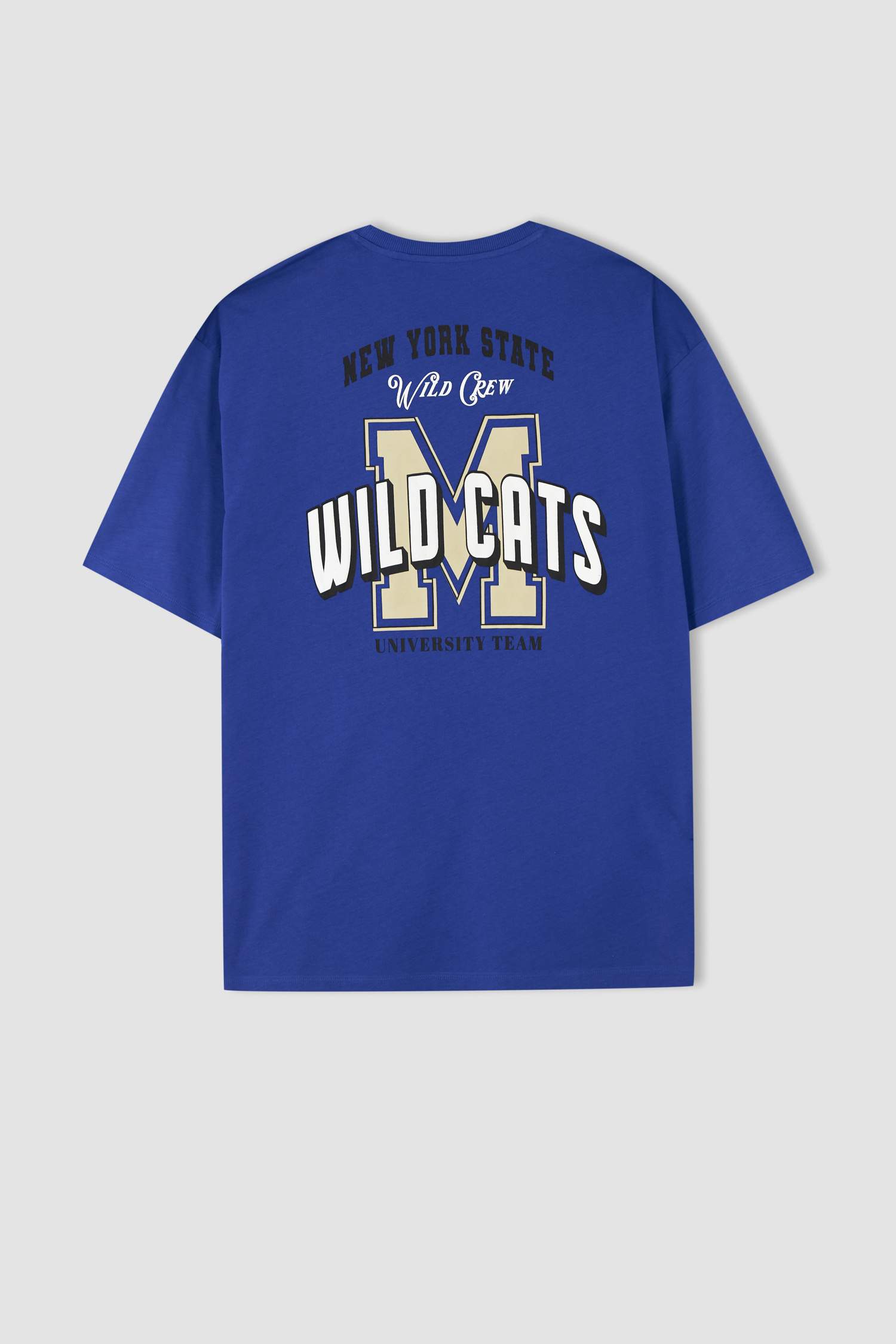 Футболка оверсайз с круглым вырезом и принтом на спине