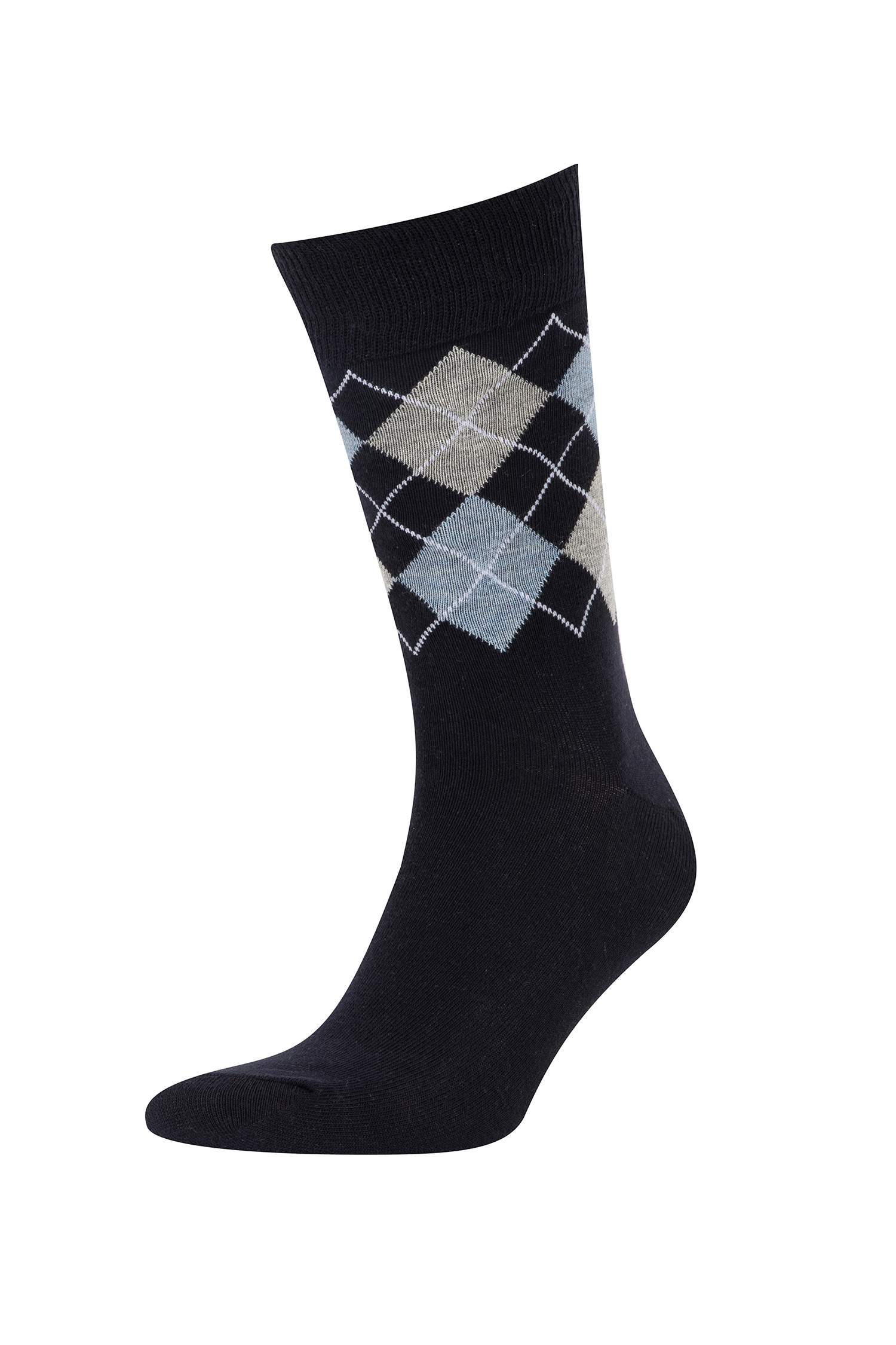 Navy MAN Men 3 Pack Cotton Long Socks 2655126 DeFacto