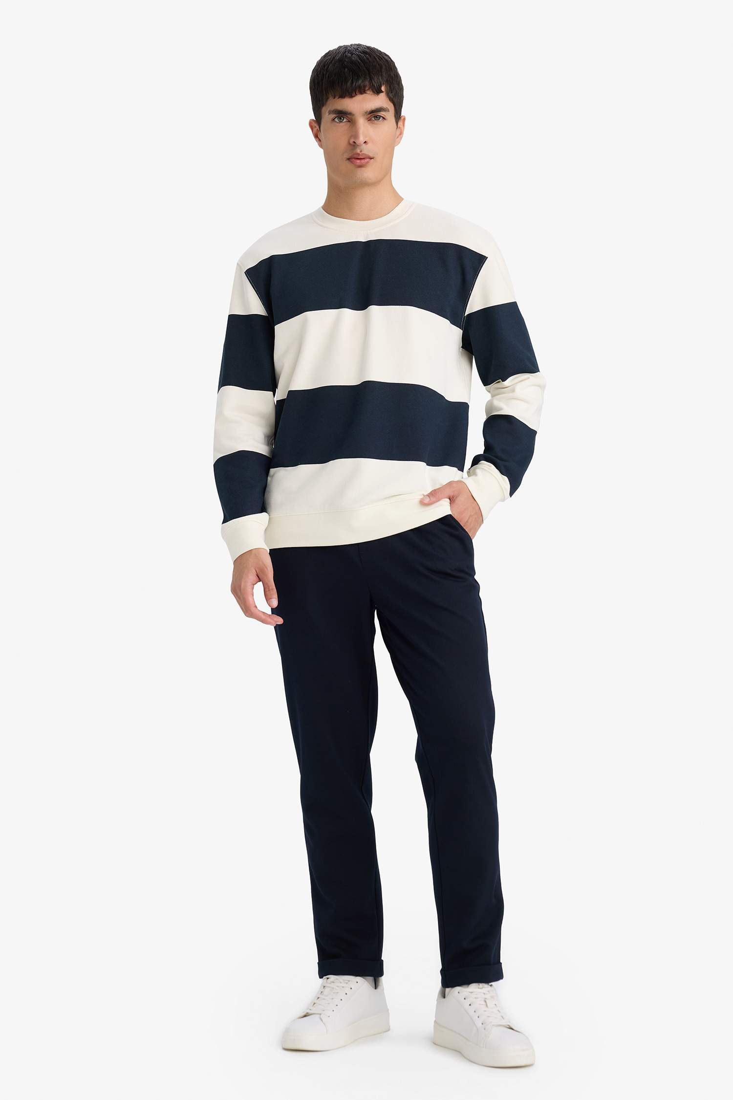 Tailored Fit Double Hem Trousers