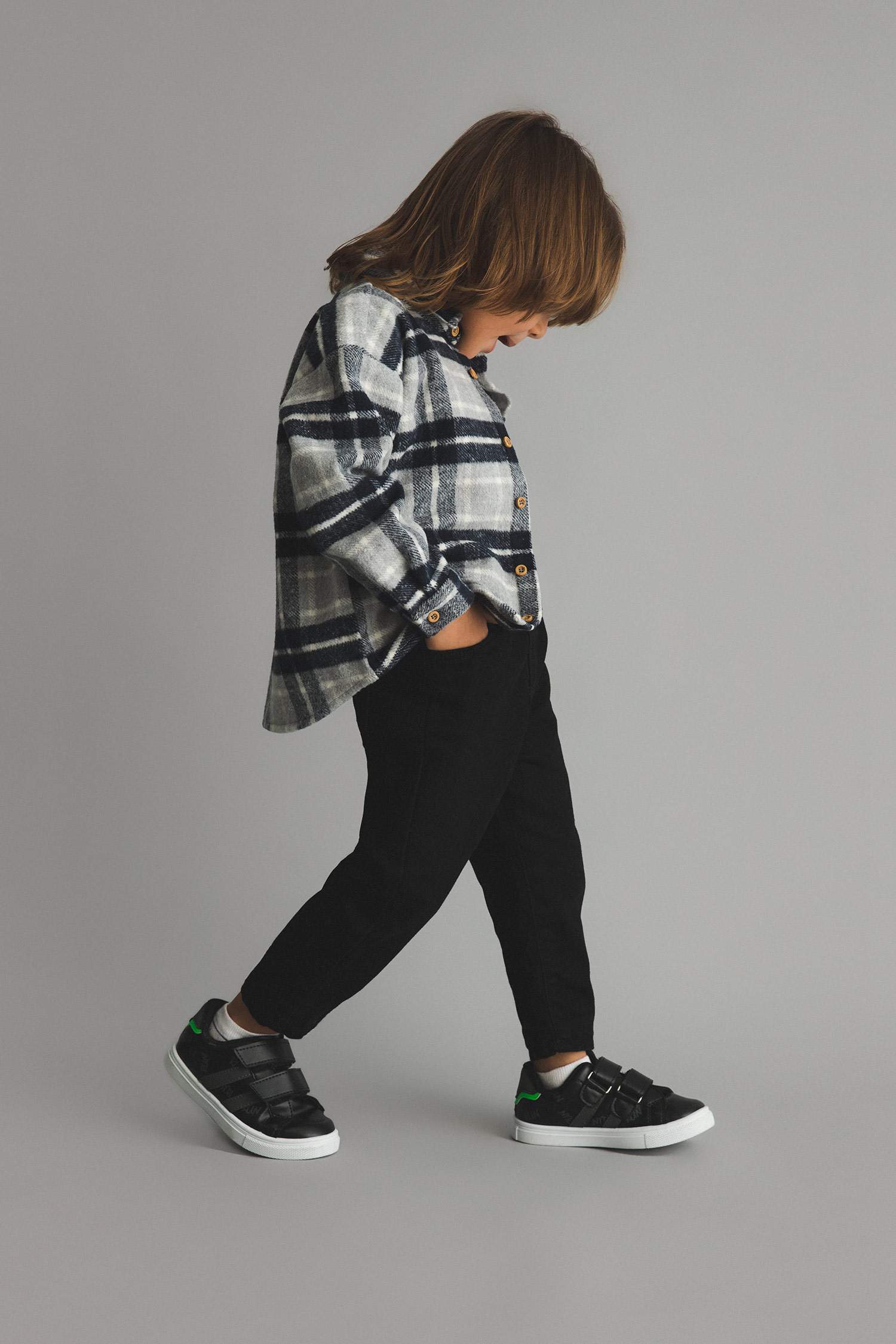 Брюки стандартного кроя с эластичным поясом с карманом для малышей мальчиков