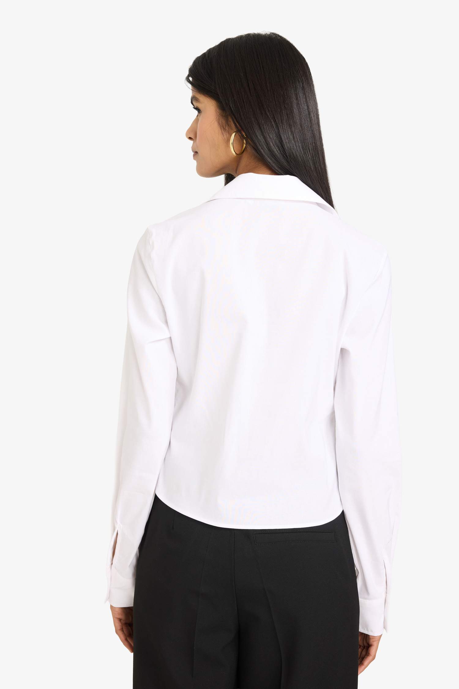 Fitted Bengalin Uzun Kollu Gömlek