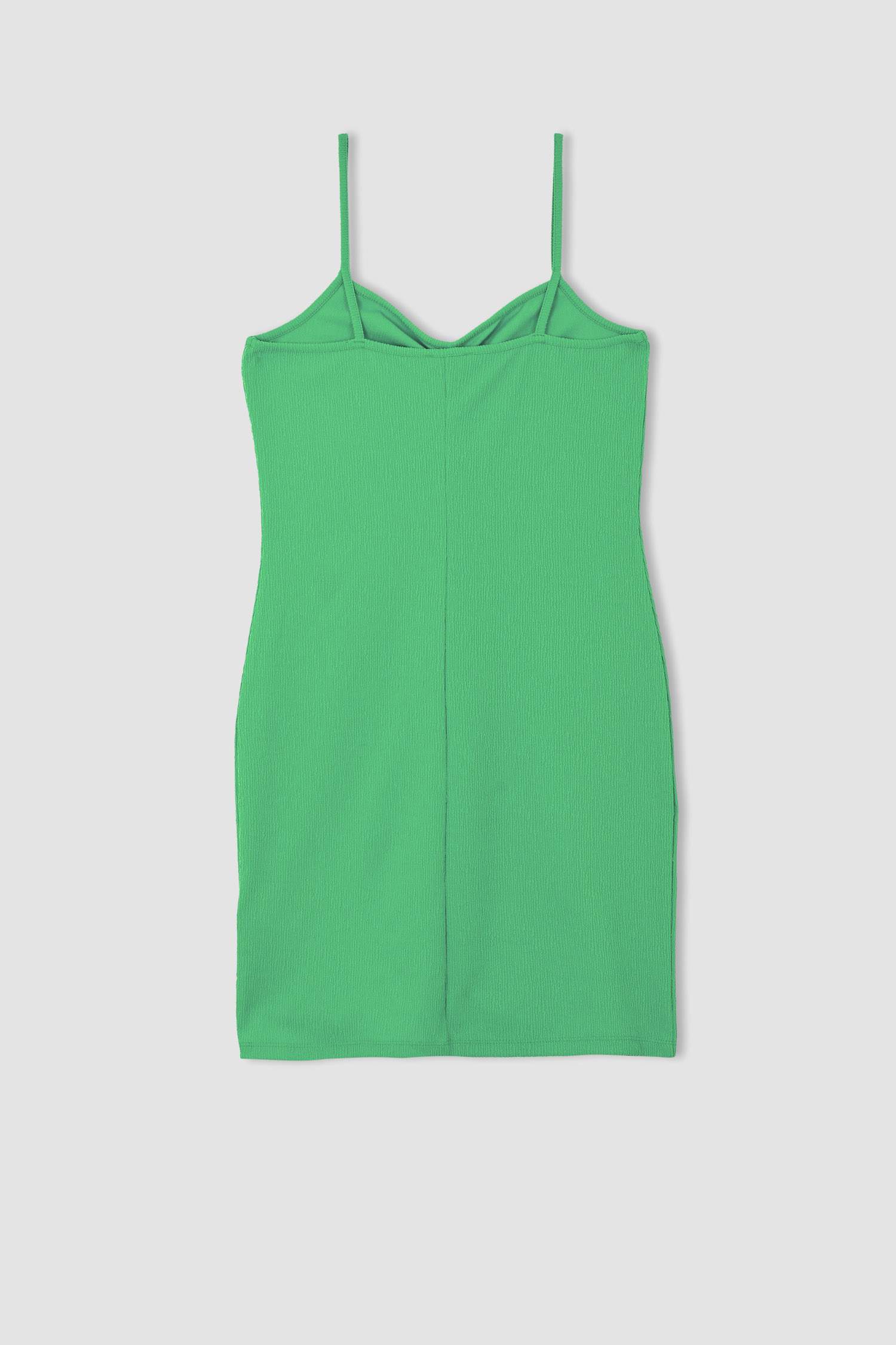 فستان محبوك ميدي بحمالات