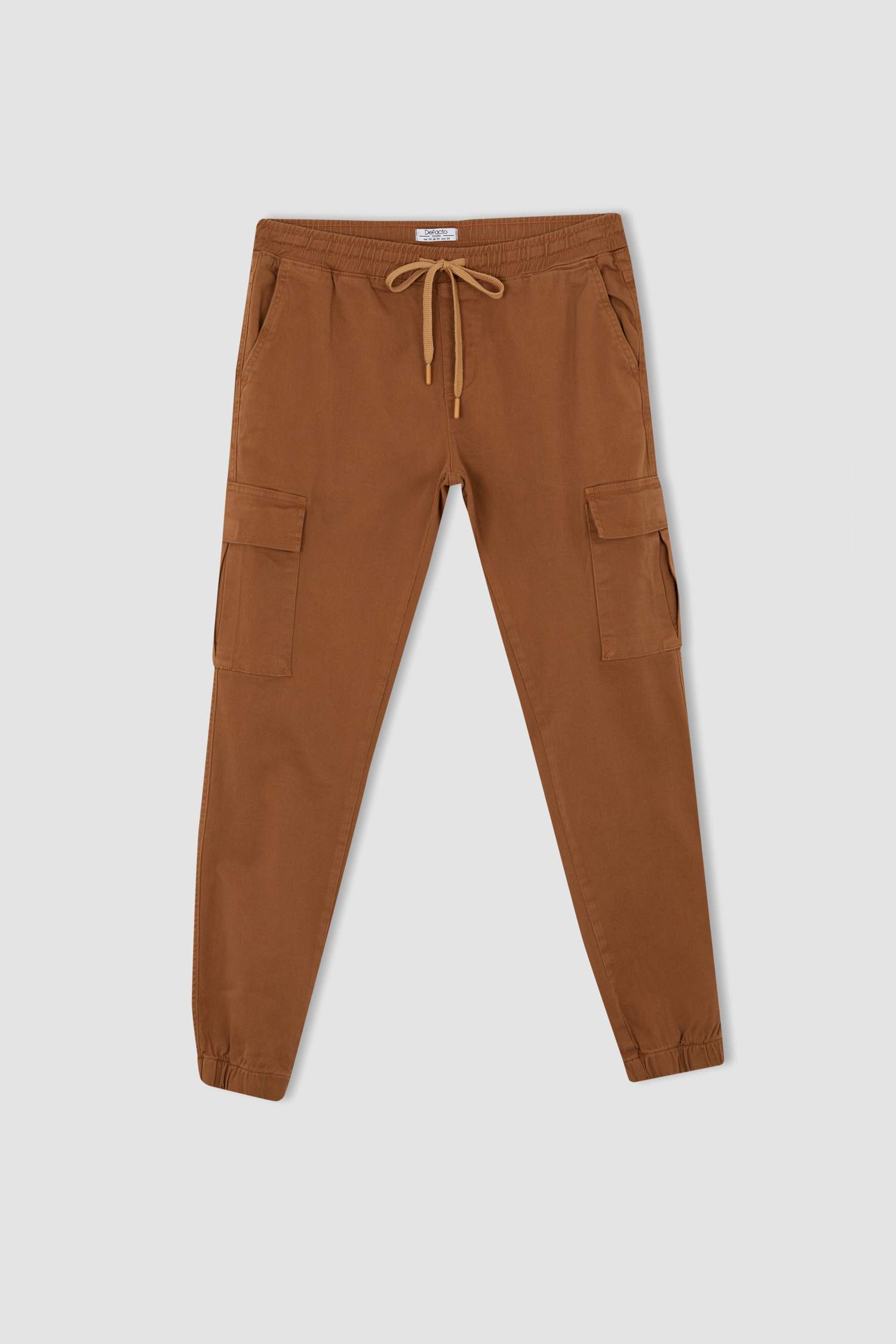 Brown MEN Regular Cargo Jogger With Cargo Pocket Pants 2697775 DeFacto